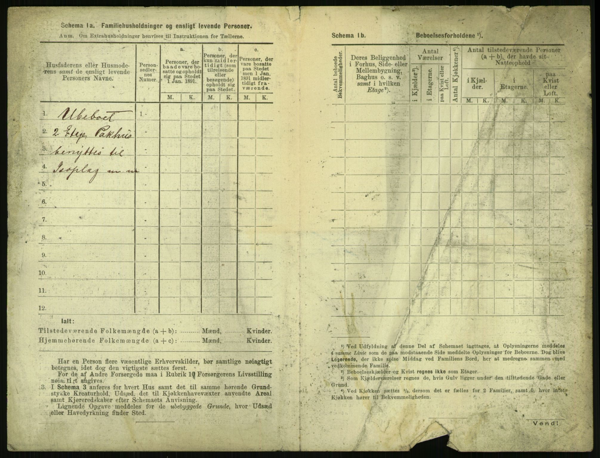 RA, 1891 census for 0903 Arendal, 1891, p. 119