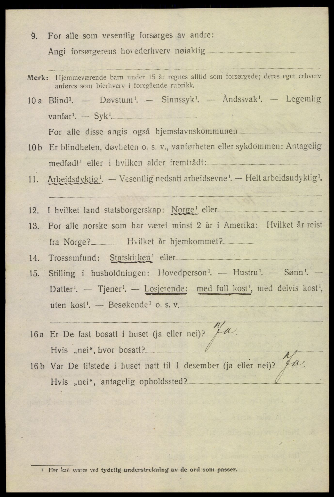 SAK, 1920 census for Flekkefjord, 1920, p. 4463