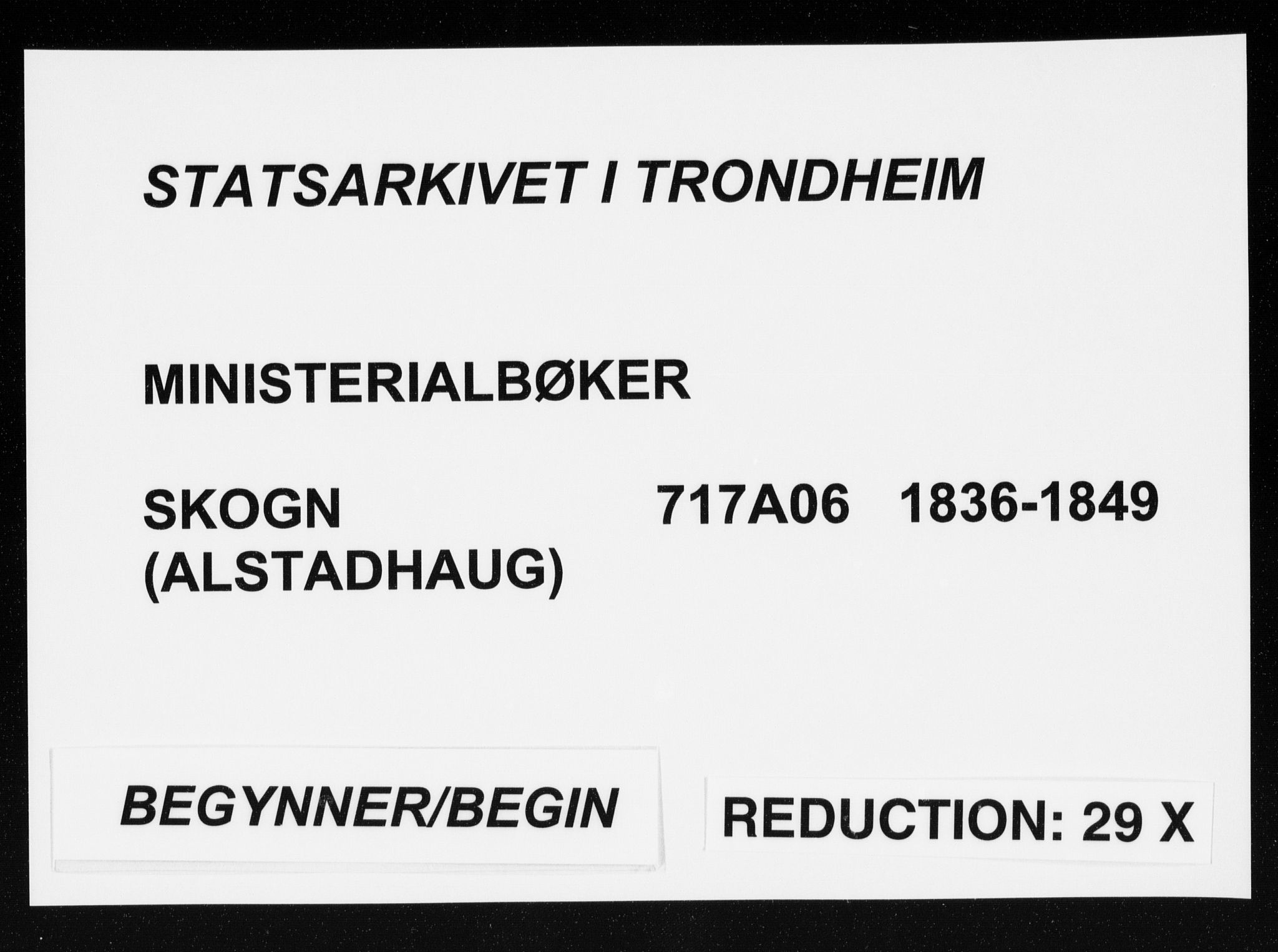 Ministerialprotokoller, klokkerbøker og fødselsregistre - Nord-Trøndelag, SAT/A-1458/717/L0154: Parish register (official) no. 717A06 /1, 1836-1849