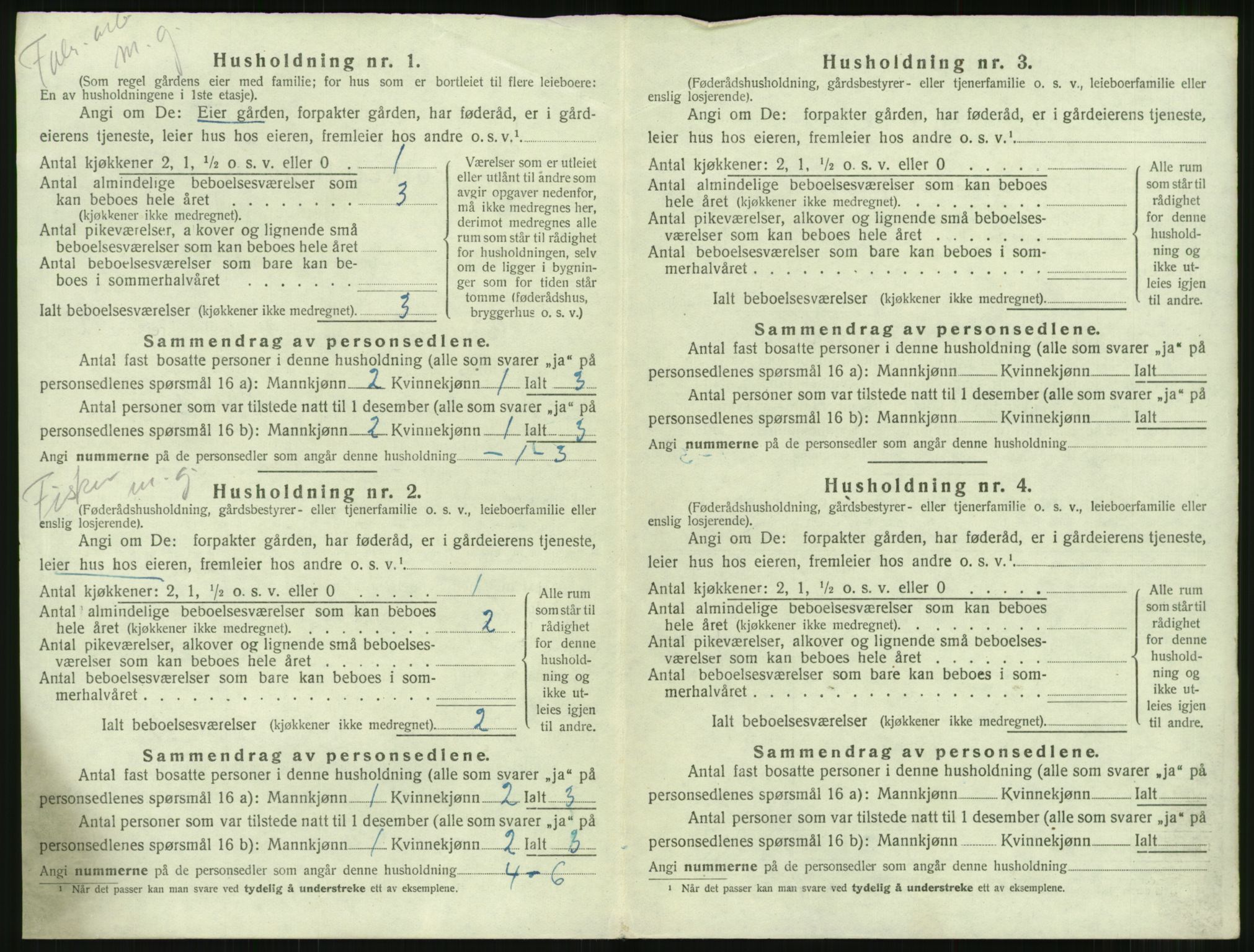 SAT, 1920 census for Borgund, 1920, p. 1951