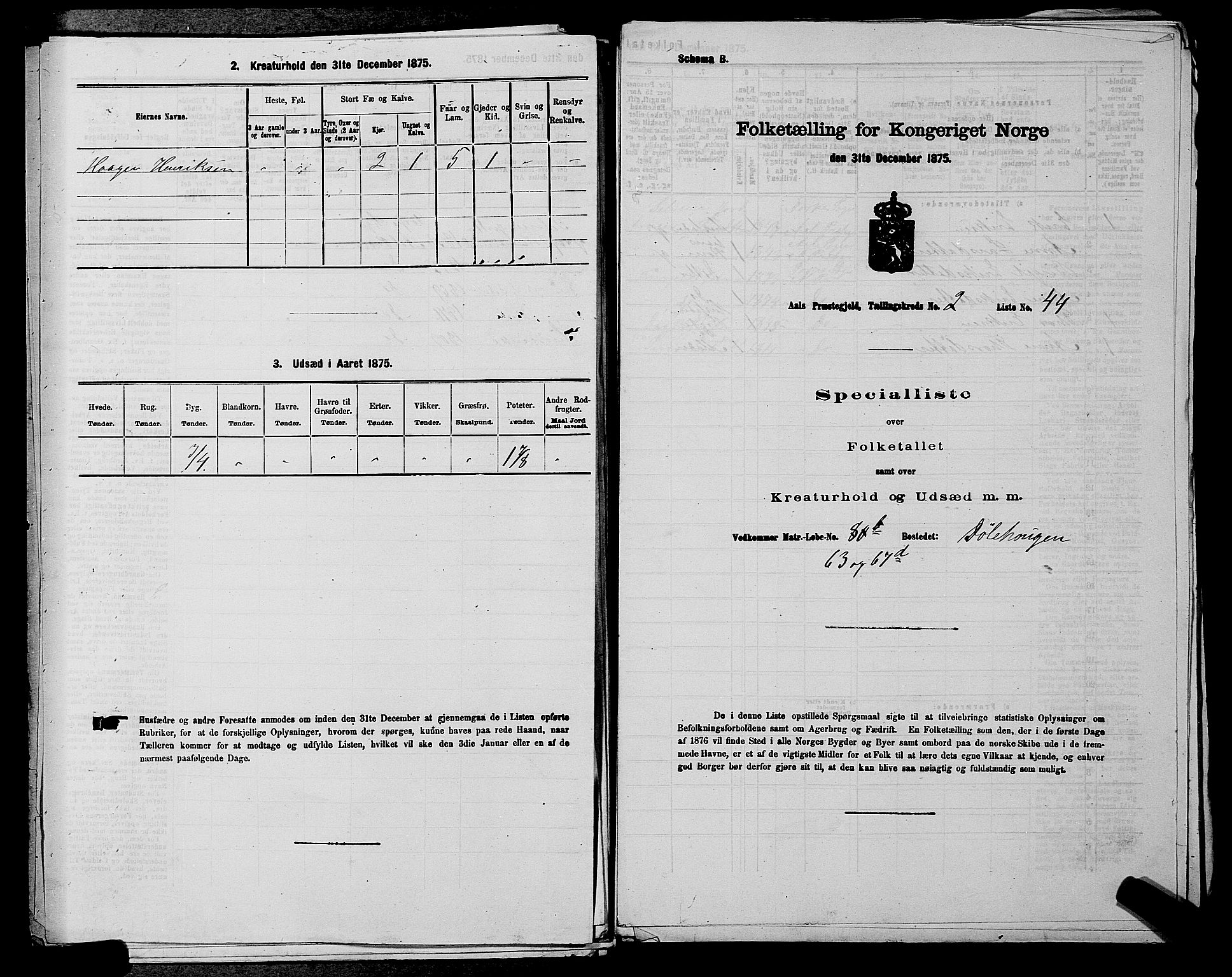 SAKO, 1875 census for 0619P Ål, 1875, p. 240