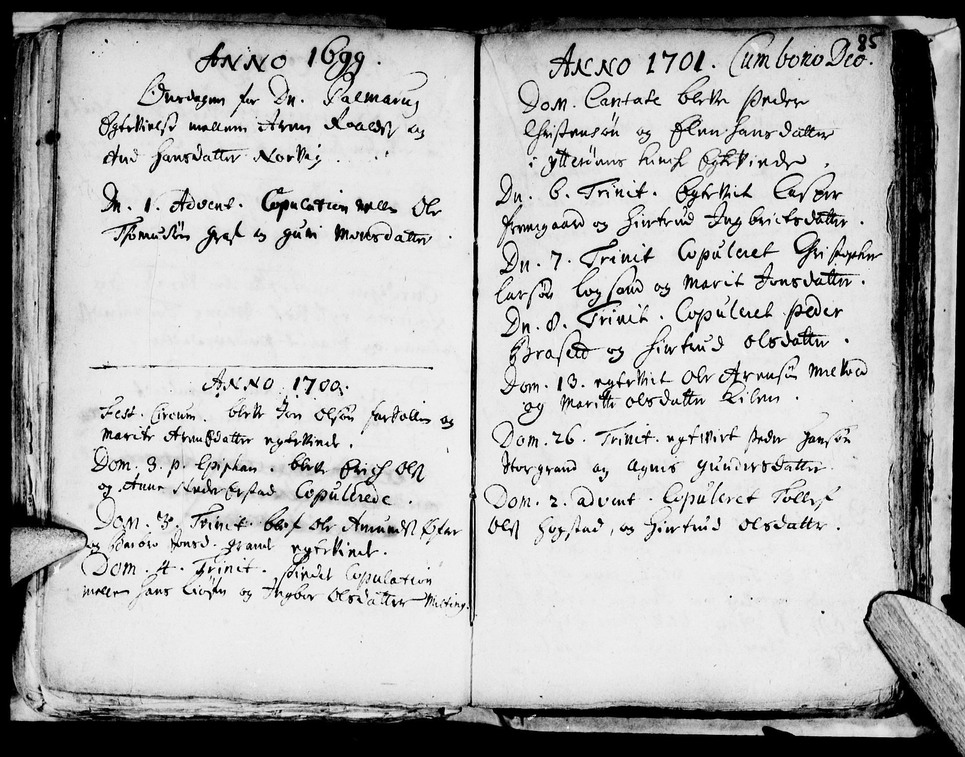 Ministerialprotokoller, klokkerbøker og fødselsregistre - Nord-Trøndelag, SAT/A-1458/722/L0214: Parish register (official) no. 722A01, 1692-1718, p. 85b