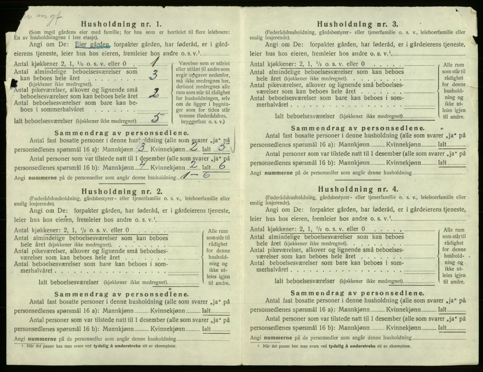 SAB, 1920 census for Samnanger, 1920, p. 612