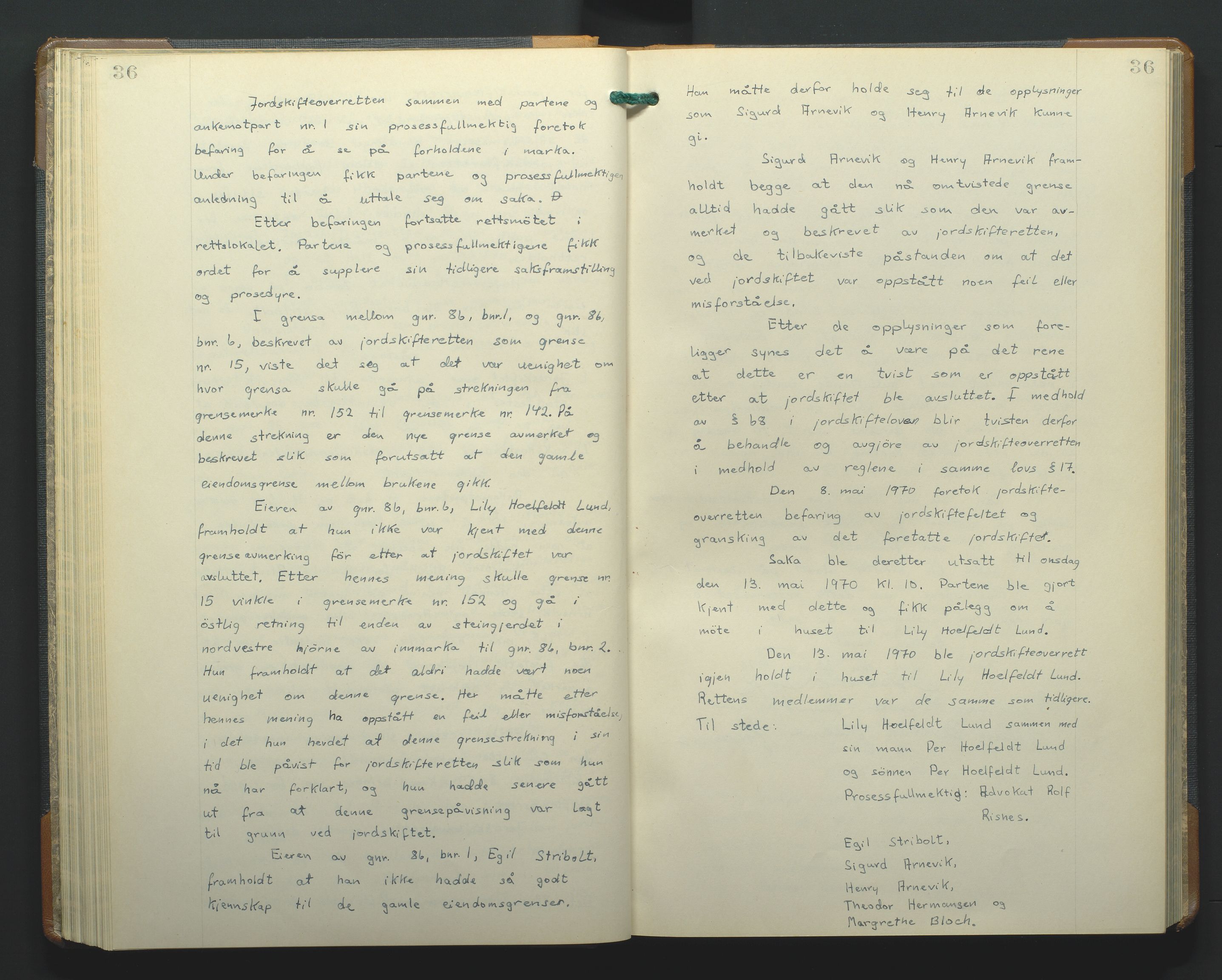 Jordskifteoverdommeren i Agder og Rogaland, AV/SAK-1541-0001/F/Fa/Faa/L0003: Overutskiftningsprotokoll Sand sorenskriveri nr 3, 1927-1974, p. 36