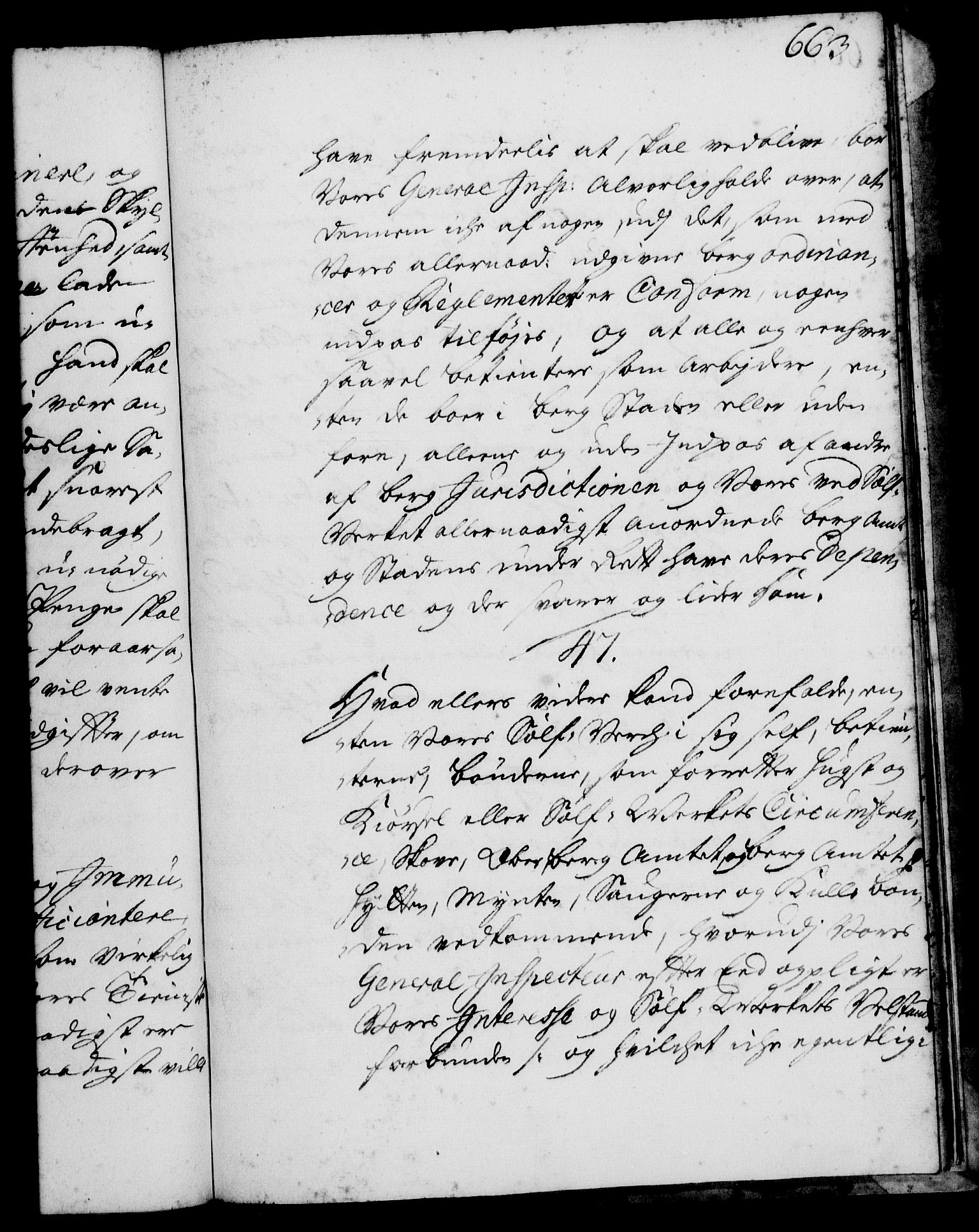 Rentekammeret, Kammerkanselliet, RA/EA-3111/G/Gg/Ggi/L0001: Norsk instruksjonsprotokoll med register (merket RK 53.34), 1720-1729, p. 663