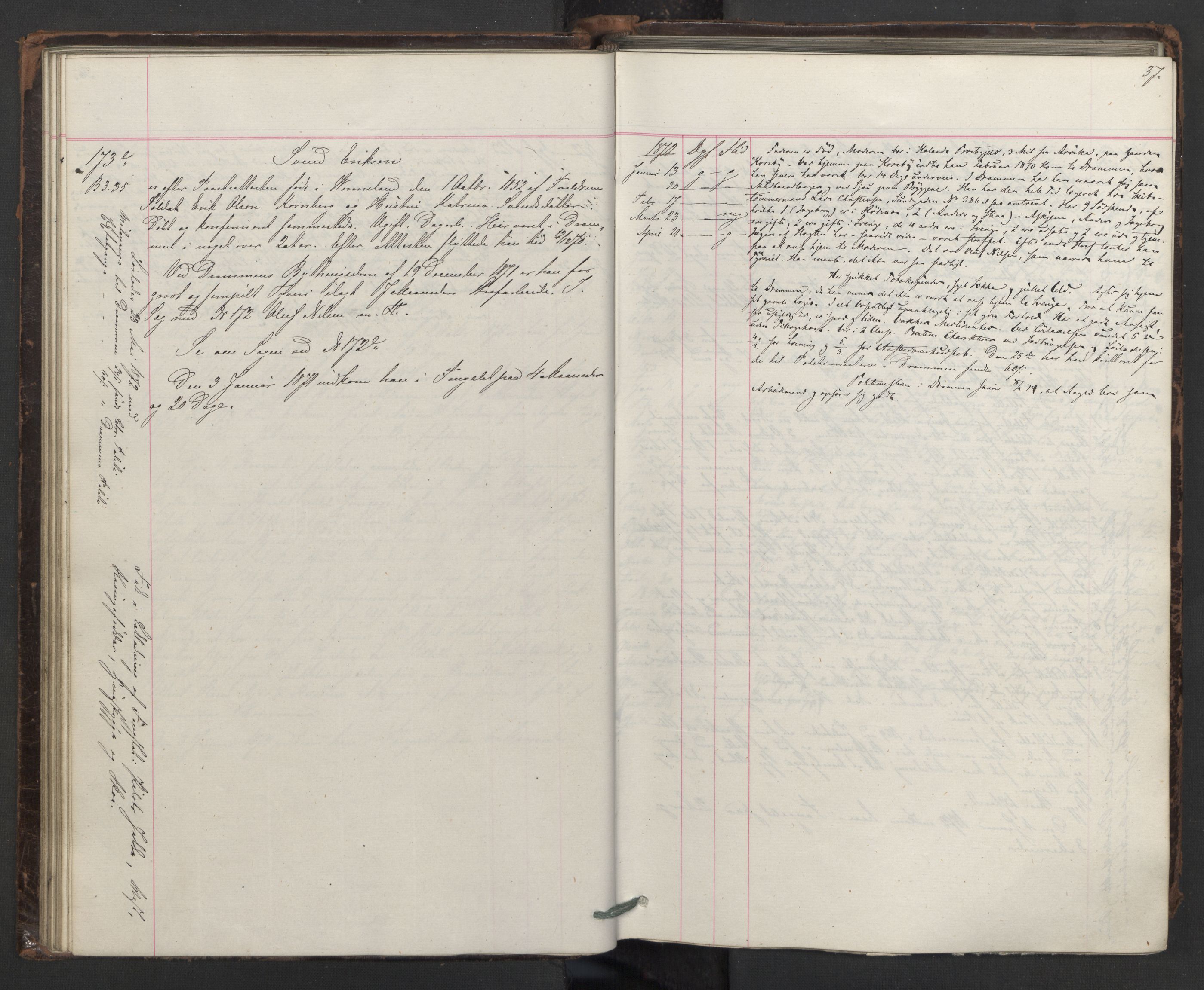 Botsfengslet, AV/RA-S-1539/D/Db/Dbb/L0014: 137e - 437e, 1871-1873, p. 37
