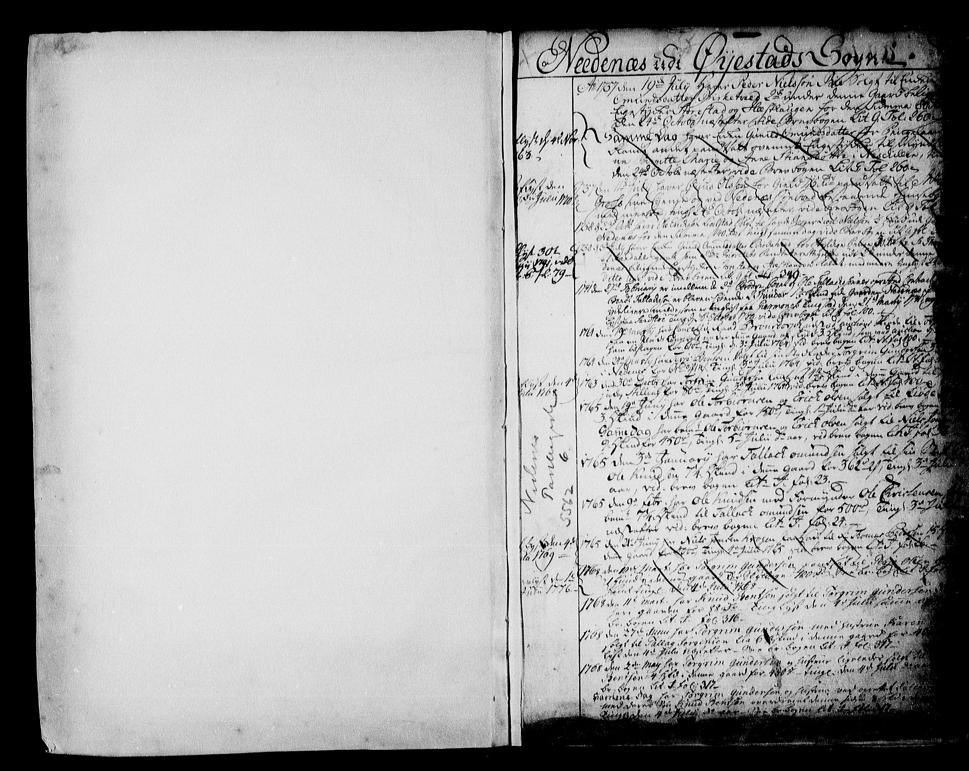 Nedenes sorenskriveri før 1824, SAK/1221-0007/G/Ga/L0007: Mortgage register no. 7, 1754-1799, p. 0-1