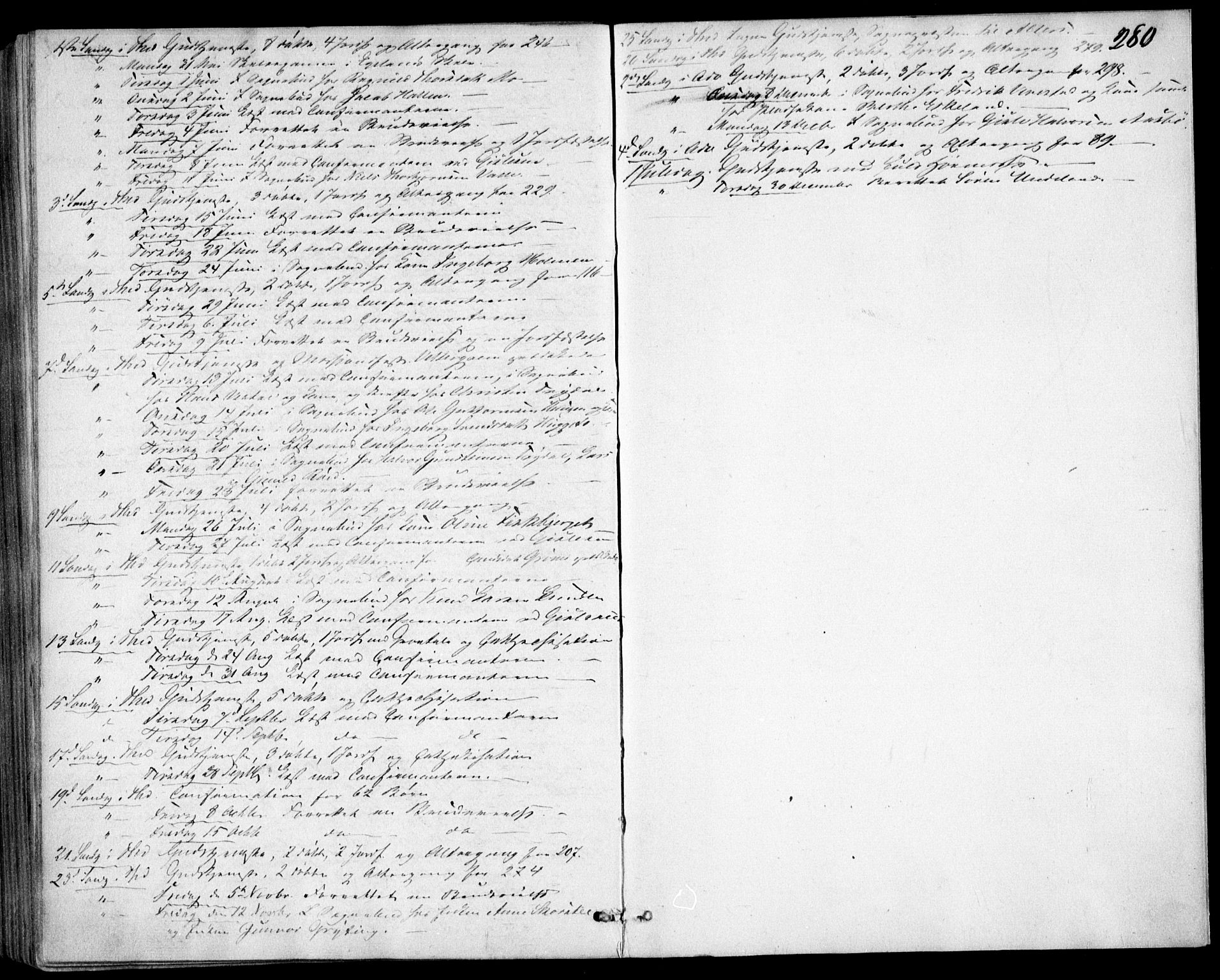 Gjerstad sokneprestkontor, AV/SAK-1111-0014/F/Fa/Faa/L0007: Parish register (official) no. A 7, 1858-1875, p. 280