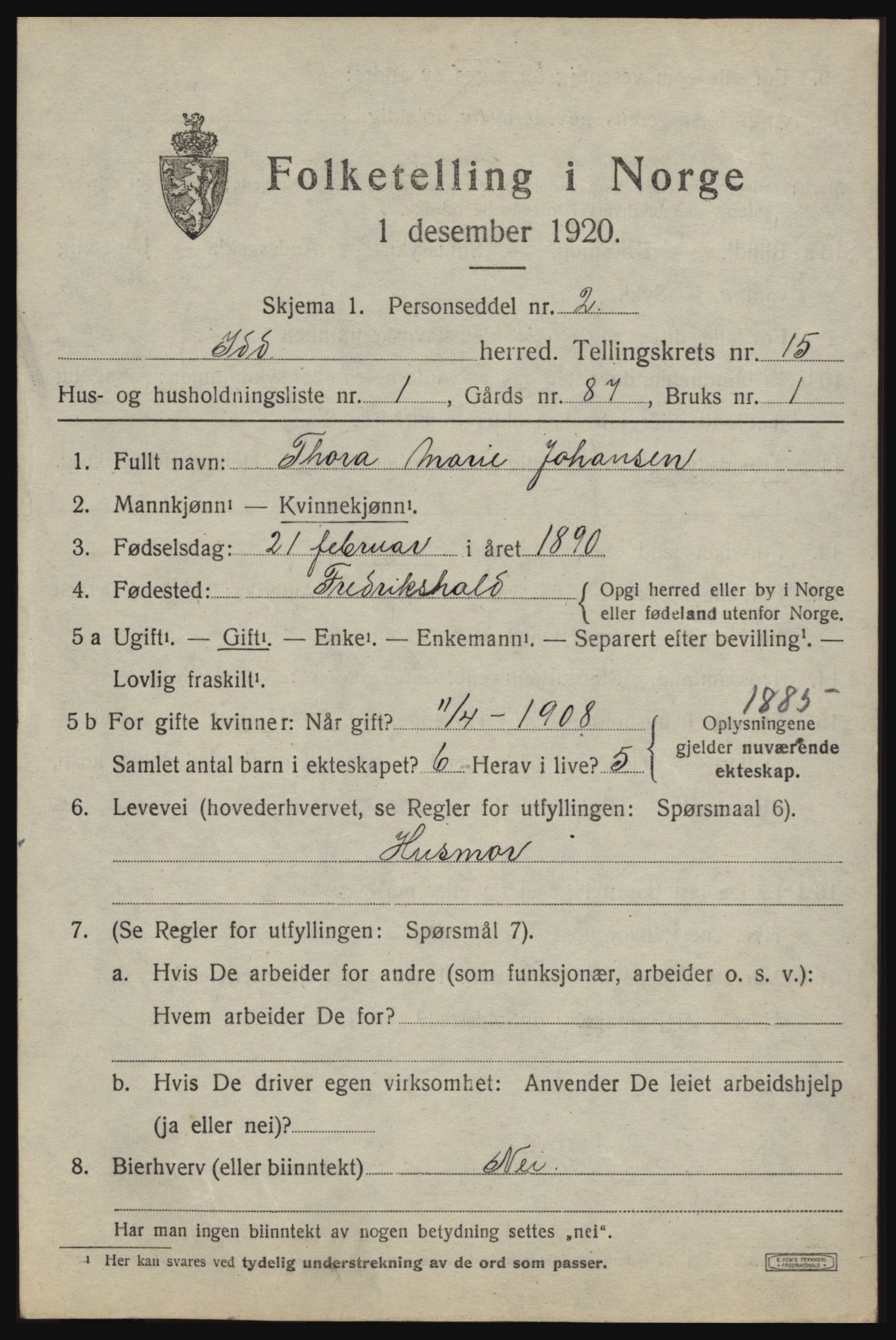 SAO, 1920 census for Idd, 1920, p. 13681