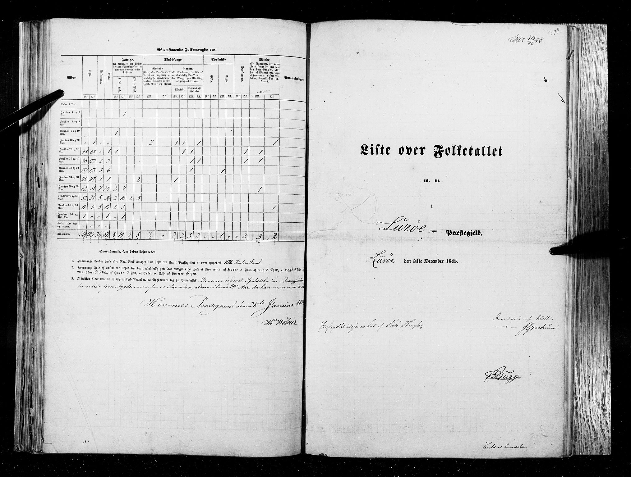 RA, Census 1845, vol. 9B: Nordland amt, 1845, p. 308