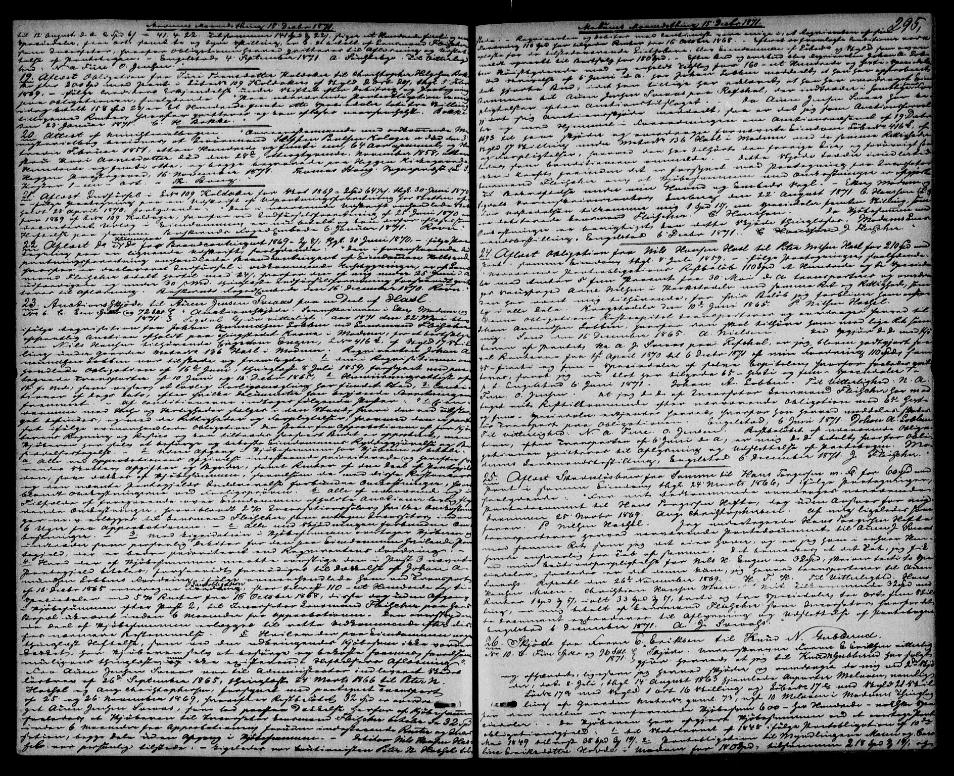 Eiker, Modum og Sigdal sorenskriveri, SAKO/A-123/G/Ga/Gaa/L0017a: Mortgage book no. I 17a, 1870-1872, p. 295
