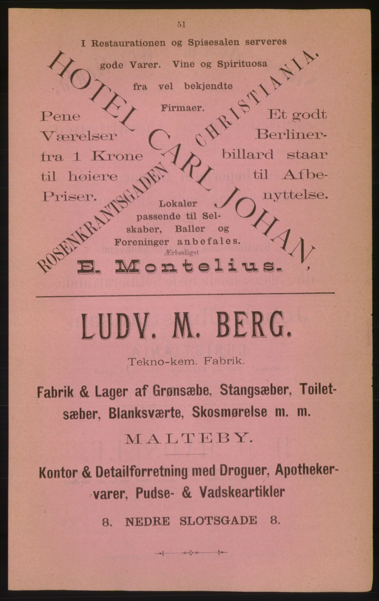 Kristiania/Oslo adressebok, PUBL/-, 1882, p. 51