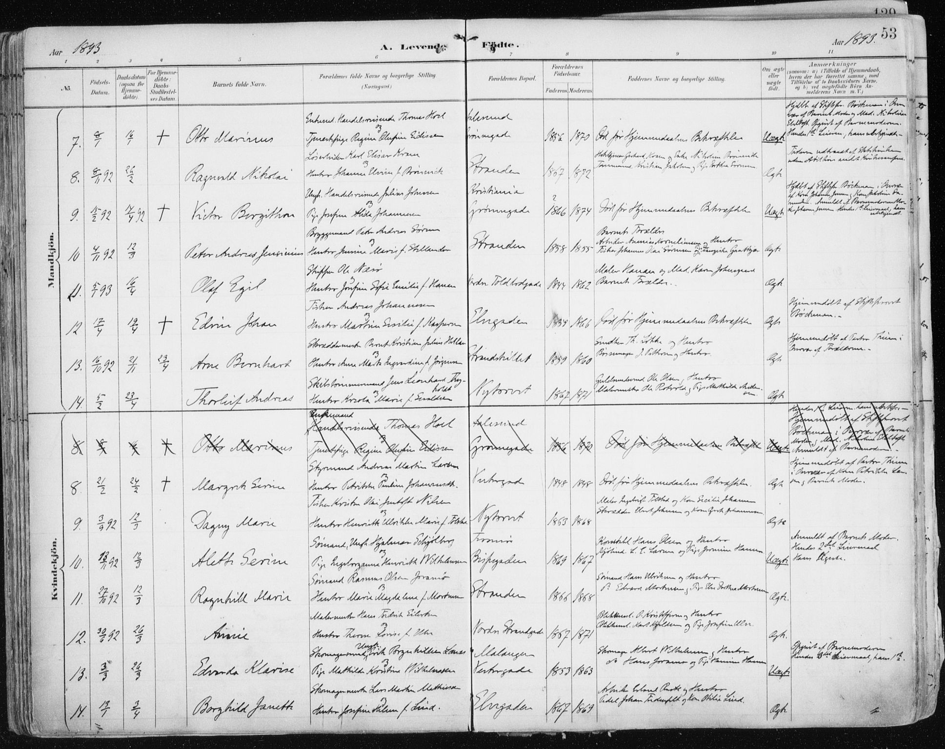 Tromsø sokneprestkontor/stiftsprosti/domprosti, AV/SATØ-S-1343/G/Ga/L0015kirke: Parish register (official) no. 15, 1889-1899, p. 53