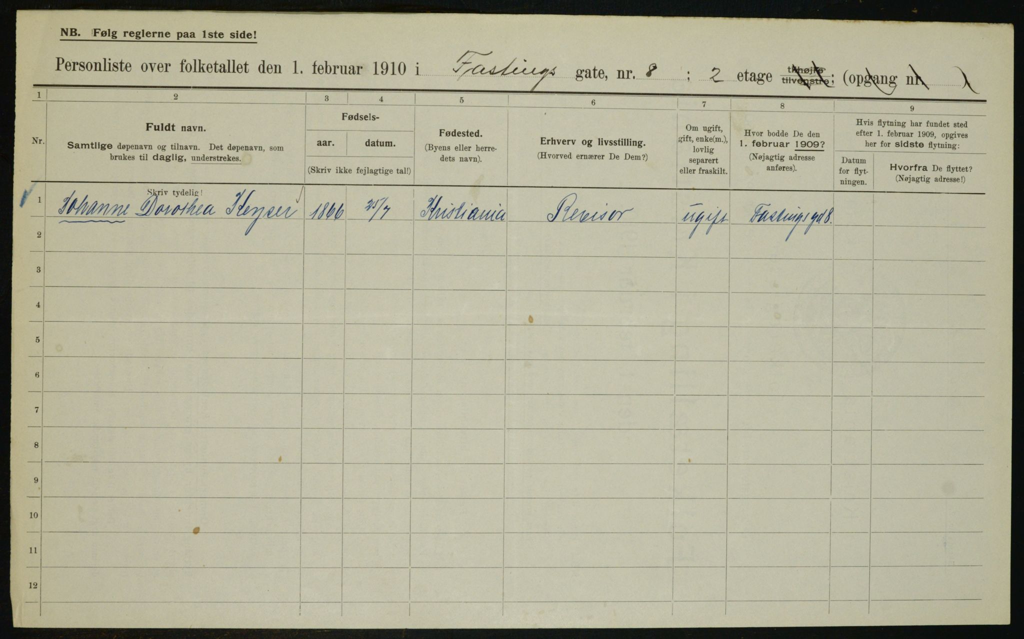 OBA, Municipal Census 1910 for Kristiania, 1910, p. 22229