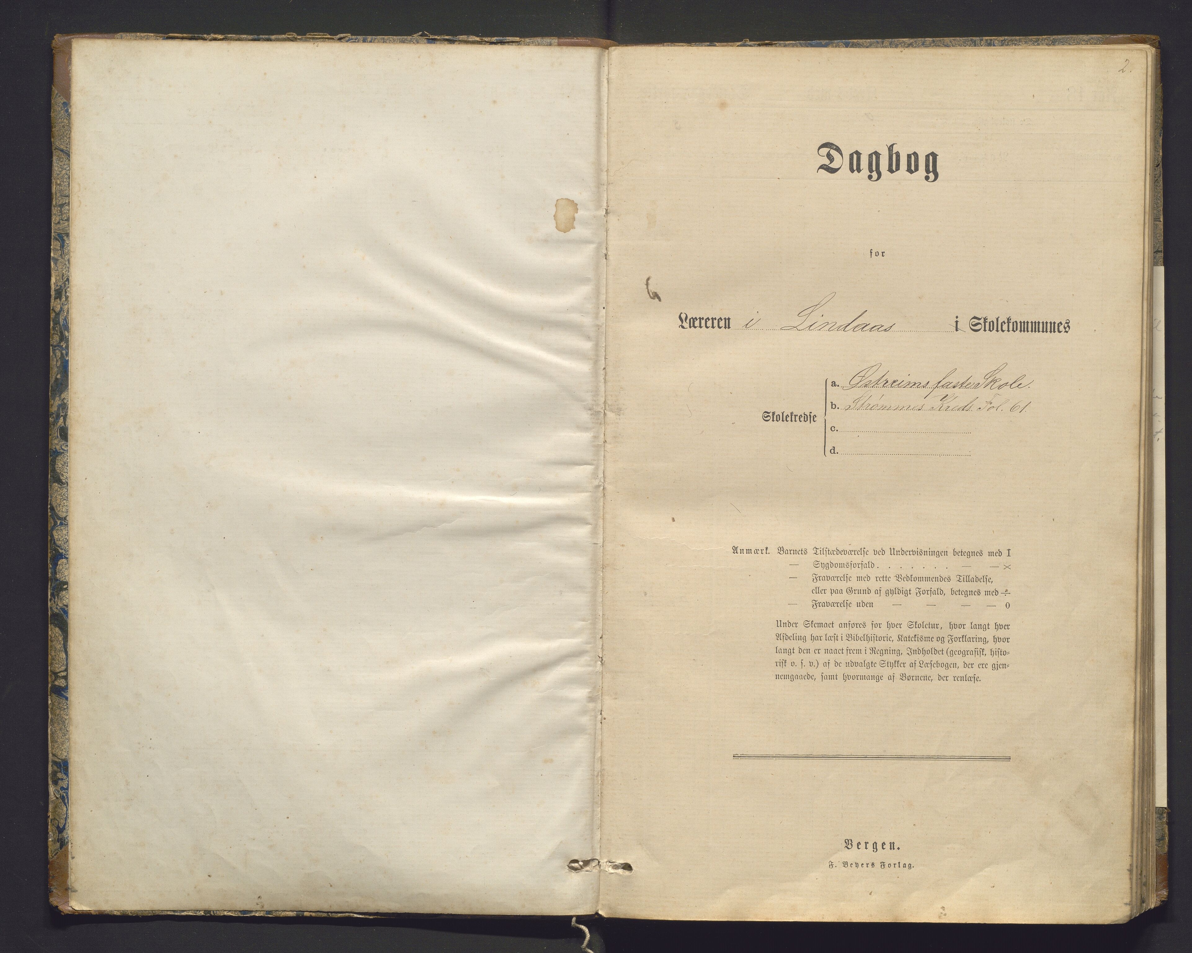 Austrheim kommune. Barneskulane, IKAH/1264-231/G/Ga/L0002: Dagbok for Austrheim og Straume, 1885-1895