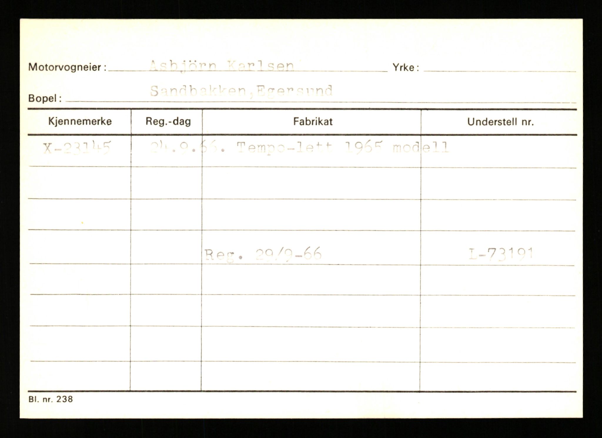 Stavanger trafikkstasjon, AV/SAST-A-101942/0/G/L0005: Registreringsnummer: 23000 - 34245, 1930-1971, p. 47