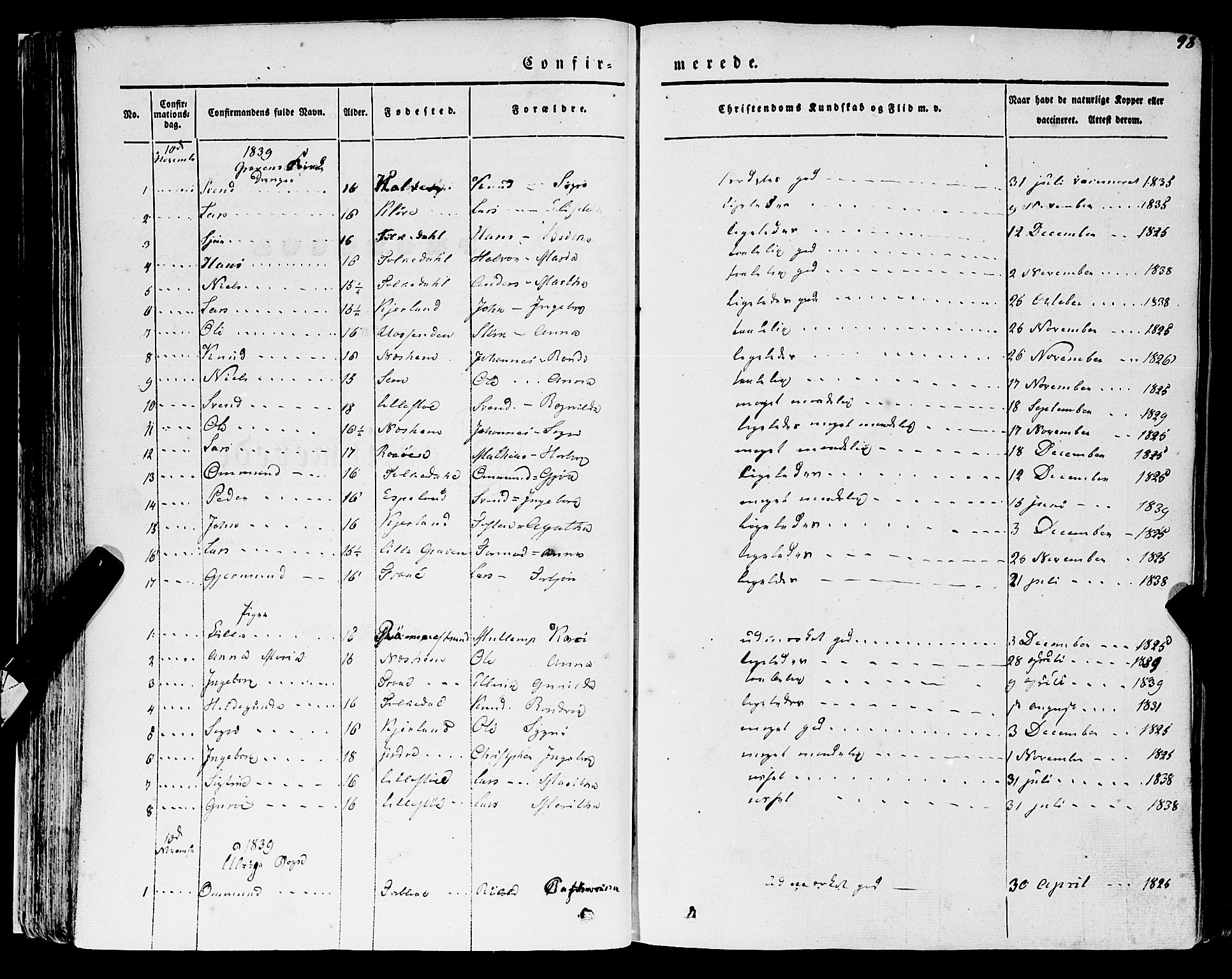 Ulvik sokneprestembete, AV/SAB-A-78801/H/Haa: Parish register (official) no. A 12, 1839-1853, p. 98