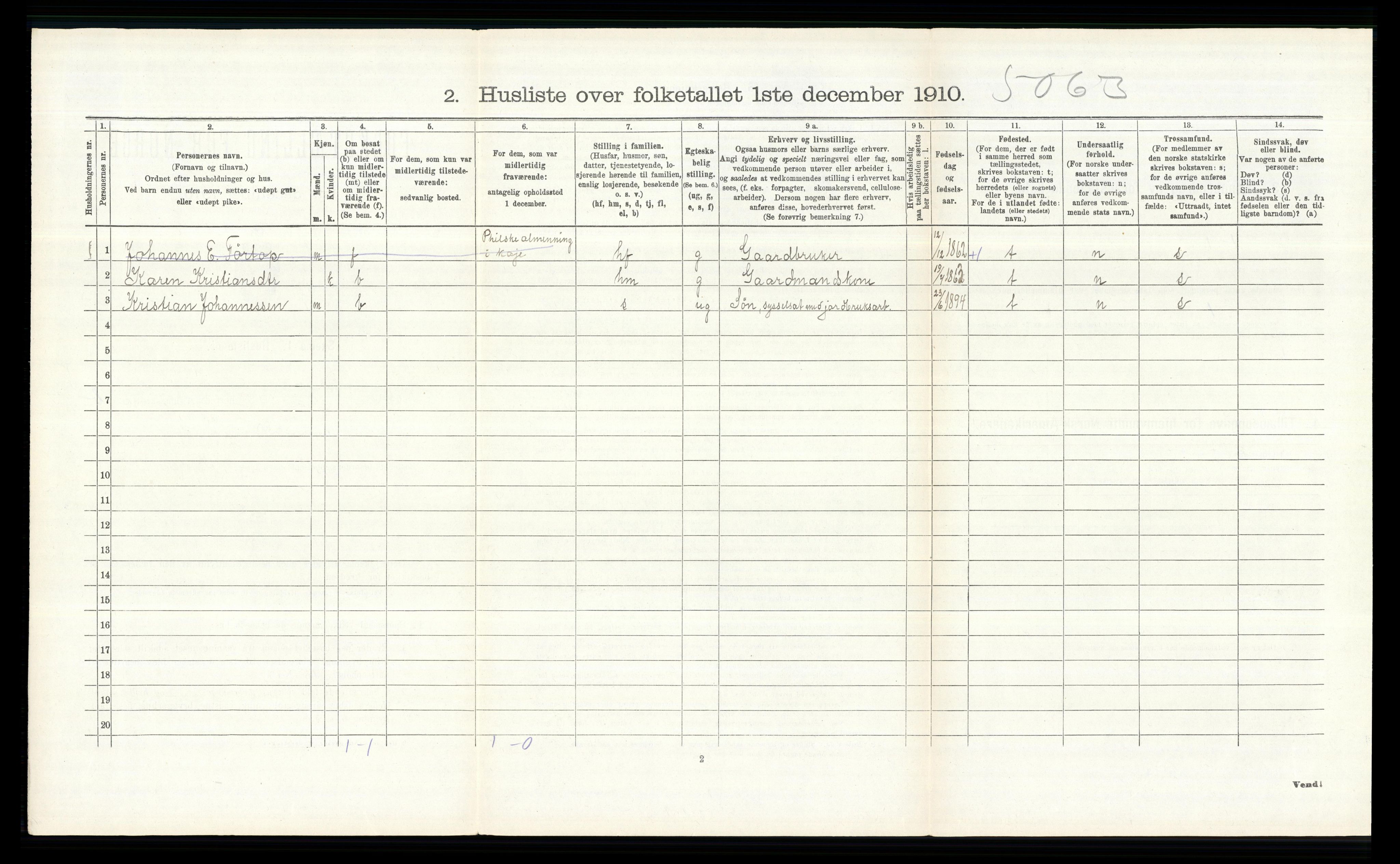 RA, 1910 census for Ringsaker, 1910, p. 1400