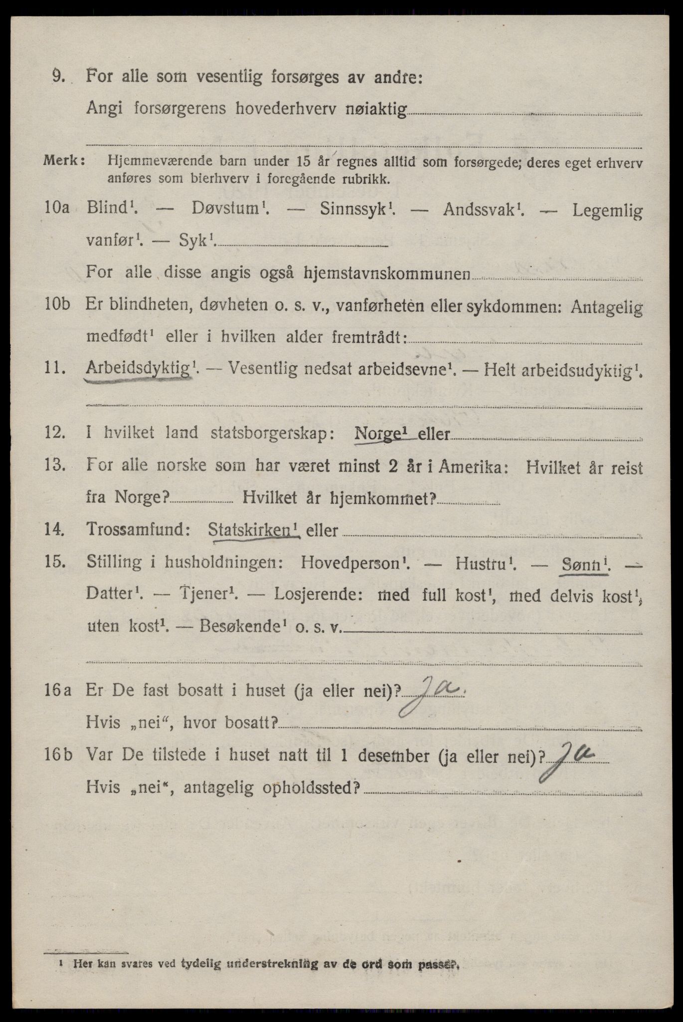 SAKO, 1920 census for Kviteseid, 1920, p. 3024