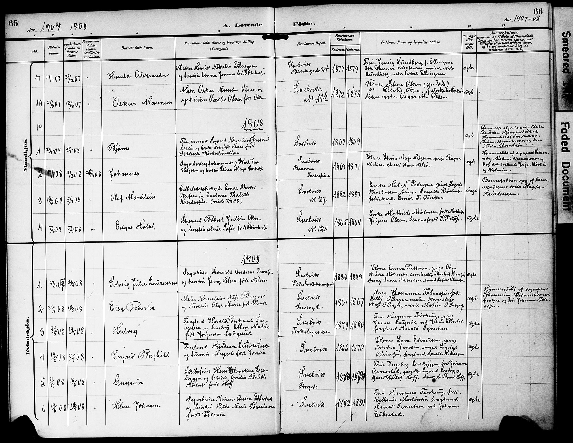 Strømm kirkebøker, AV/SAKO-A-322/G/Gb/L0002: Parish register (copy) no. II 2, 1897-1928, p. 65-66