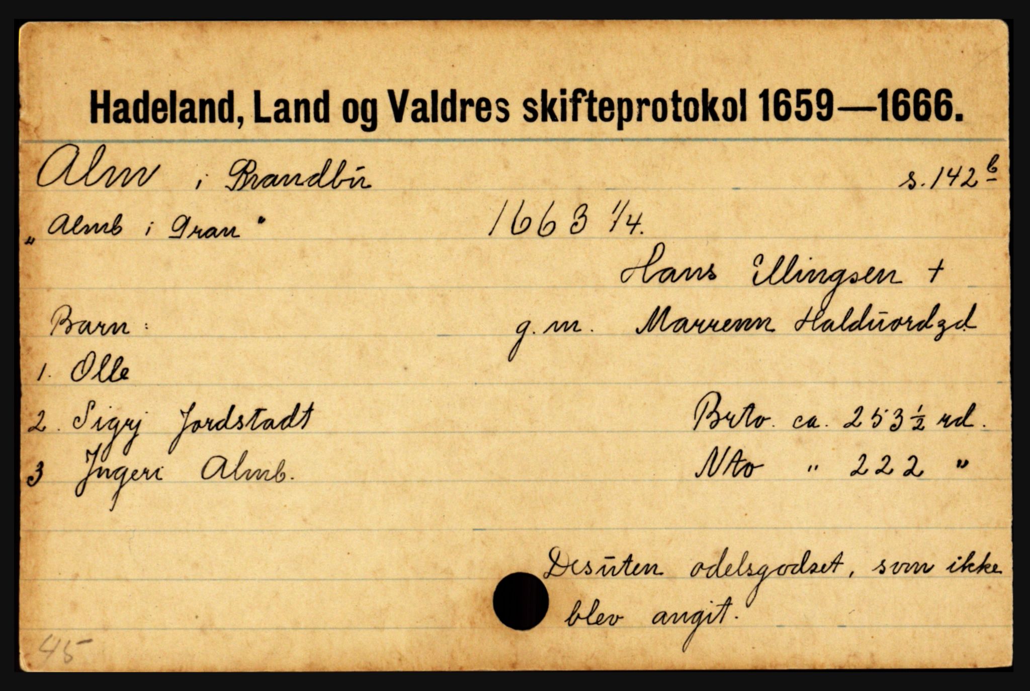 Hadeland og Land tingrett, AV/SAH-TING-010/J, 1659-1900, p. 9