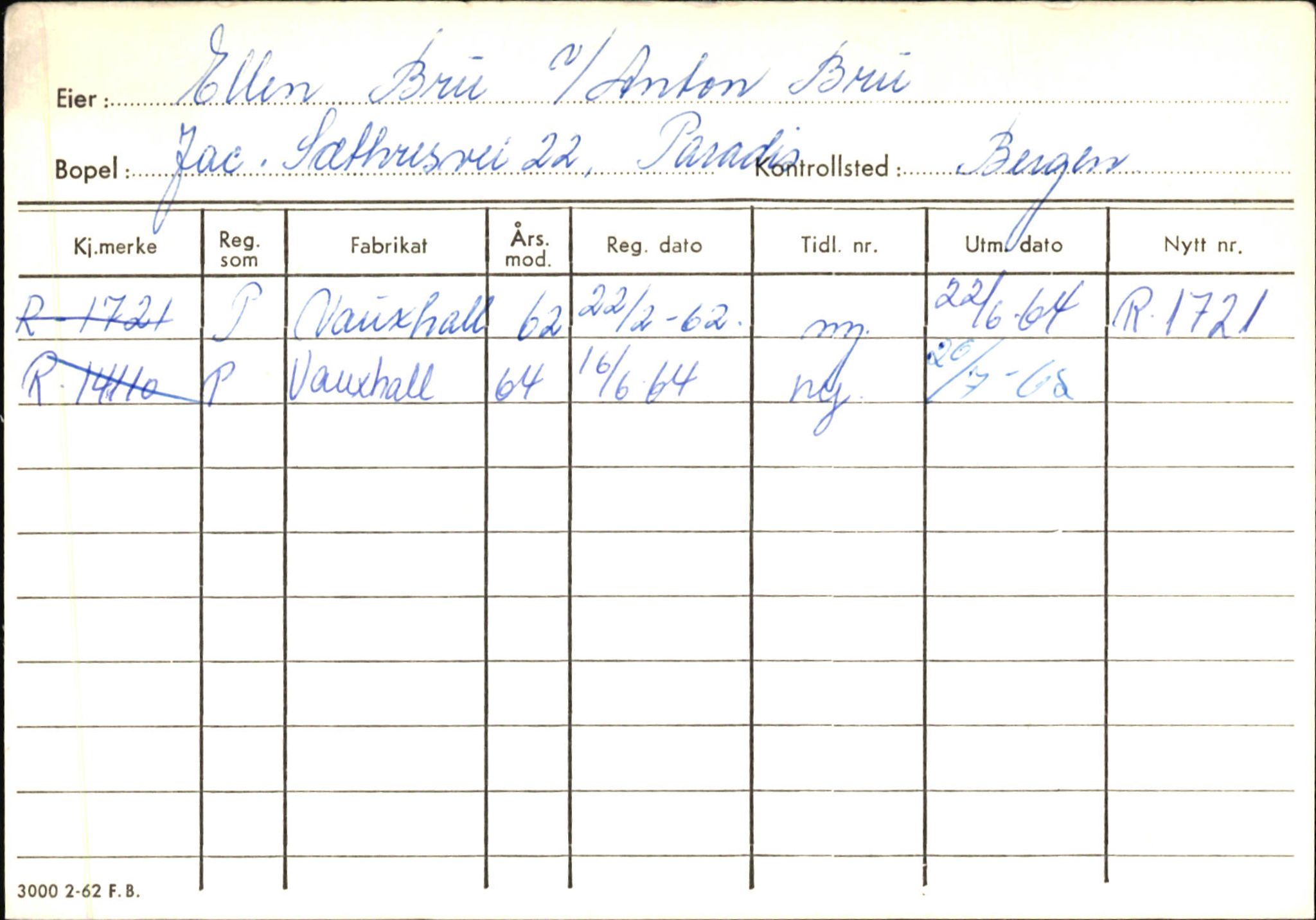 Statens vegvesen, Hordaland vegkontor, AV/SAB-A-5201/2/Ha/L0007: R-eierkort B, 1920-1971, p. 3