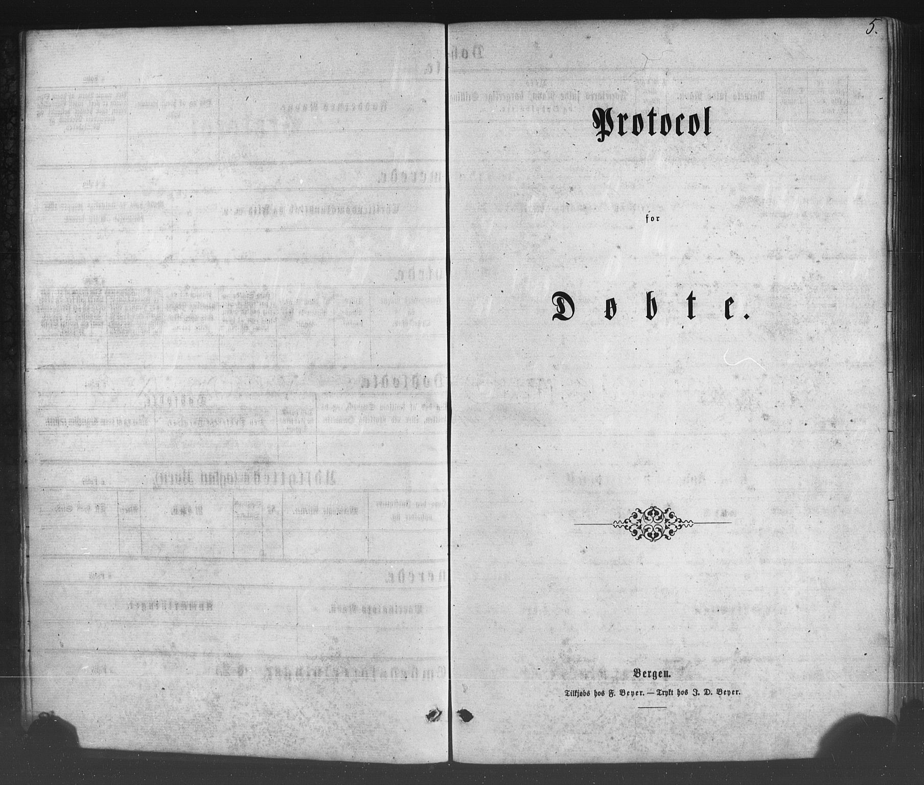Fødselsstiftelsens sokneprestembete*, SAB/-: Parish register (official) no. A 1, 1863-1883, p. 5
