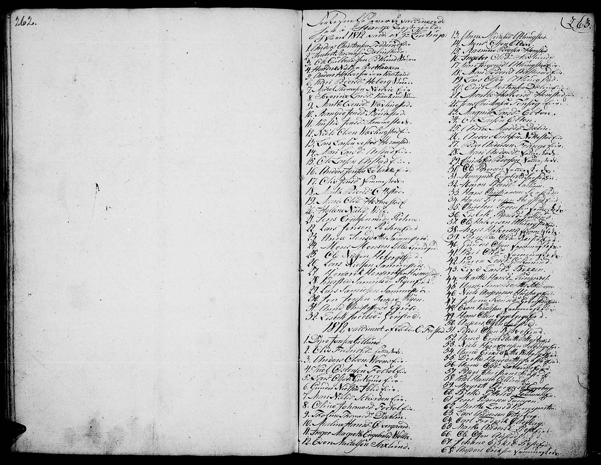 Stange prestekontor, SAH/PREST-002/K/L0007: Parish register (official) no. 7, 1788-1813, p. 262-263
