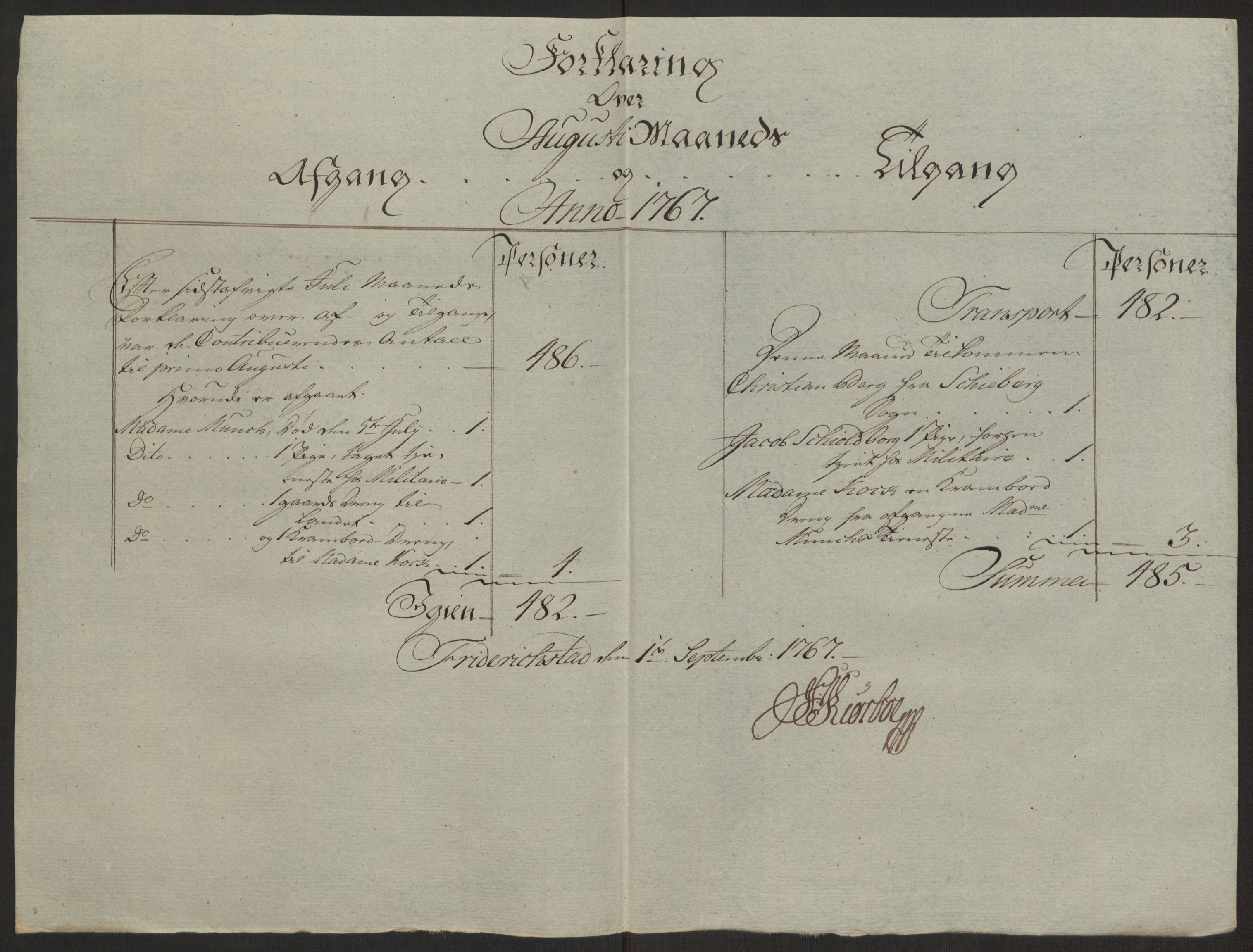 Rentekammeret inntil 1814, Reviderte regnskaper, Byregnskaper, AV/RA-EA-4066/R/Rb/L0029/0001: [B3] Kontribusjonsregnskap / Ekstraskatt, 1762-1772, p. 261