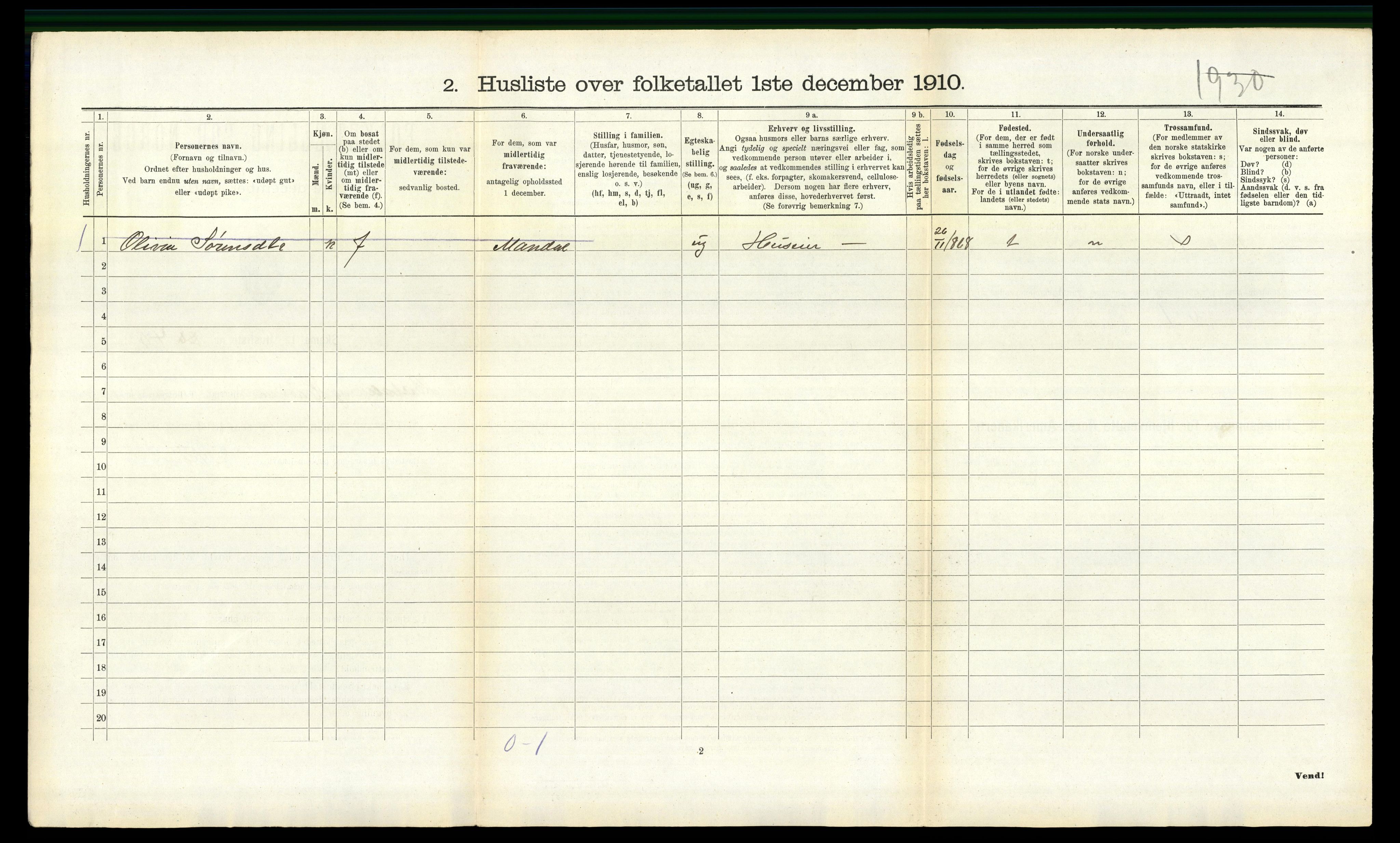 RA, 1910 census for Halse og Harkmark, 1910, p. 1335