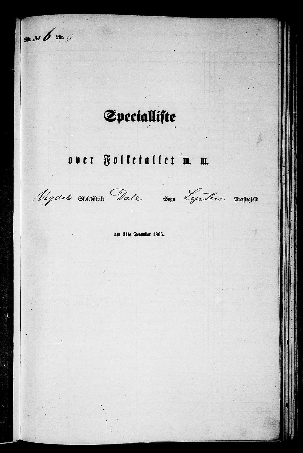 RA, 1865 census for Luster, 1865, p. 113