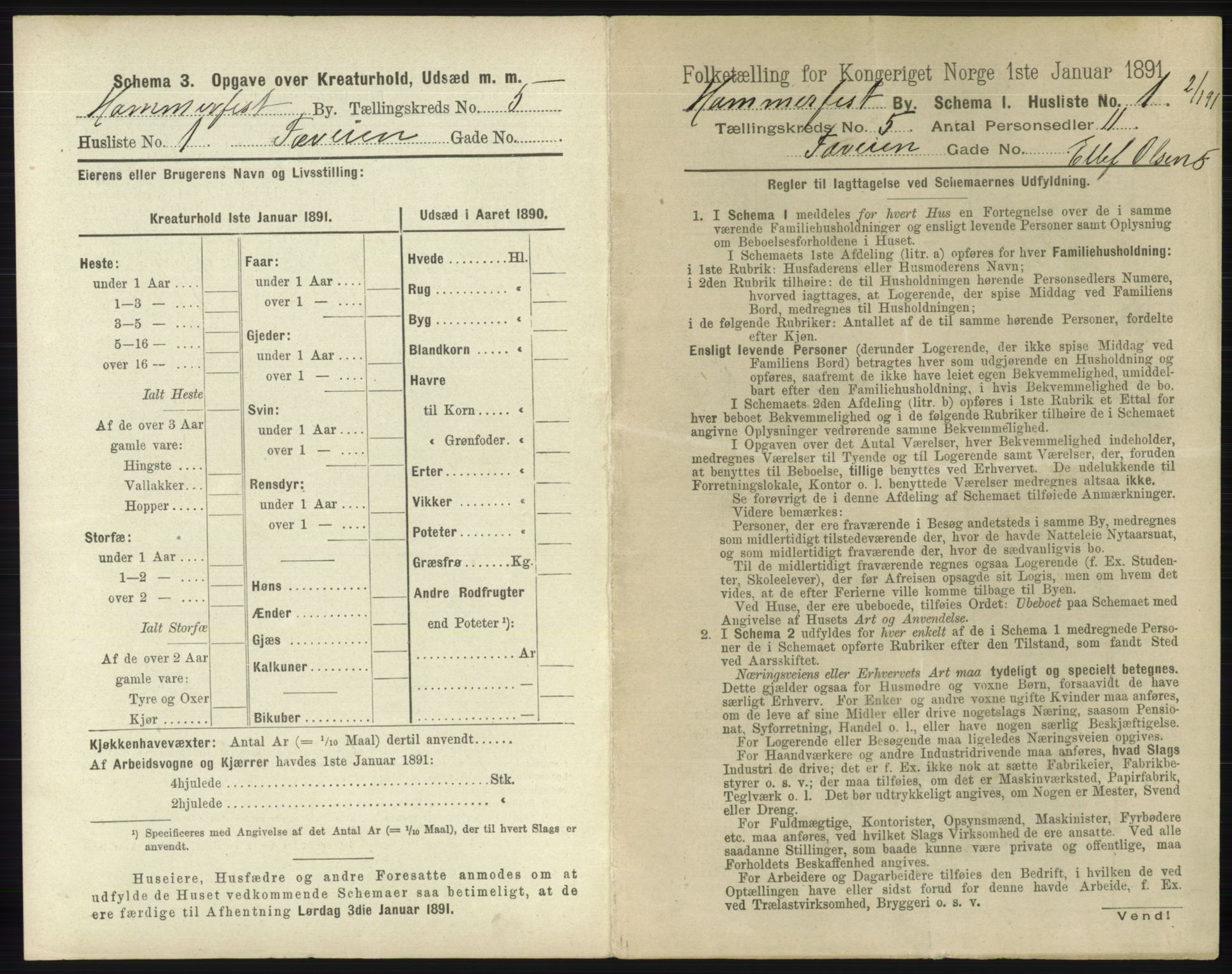 RA, 1891 census for 2001 Hammerfest, 1891, p. 1314