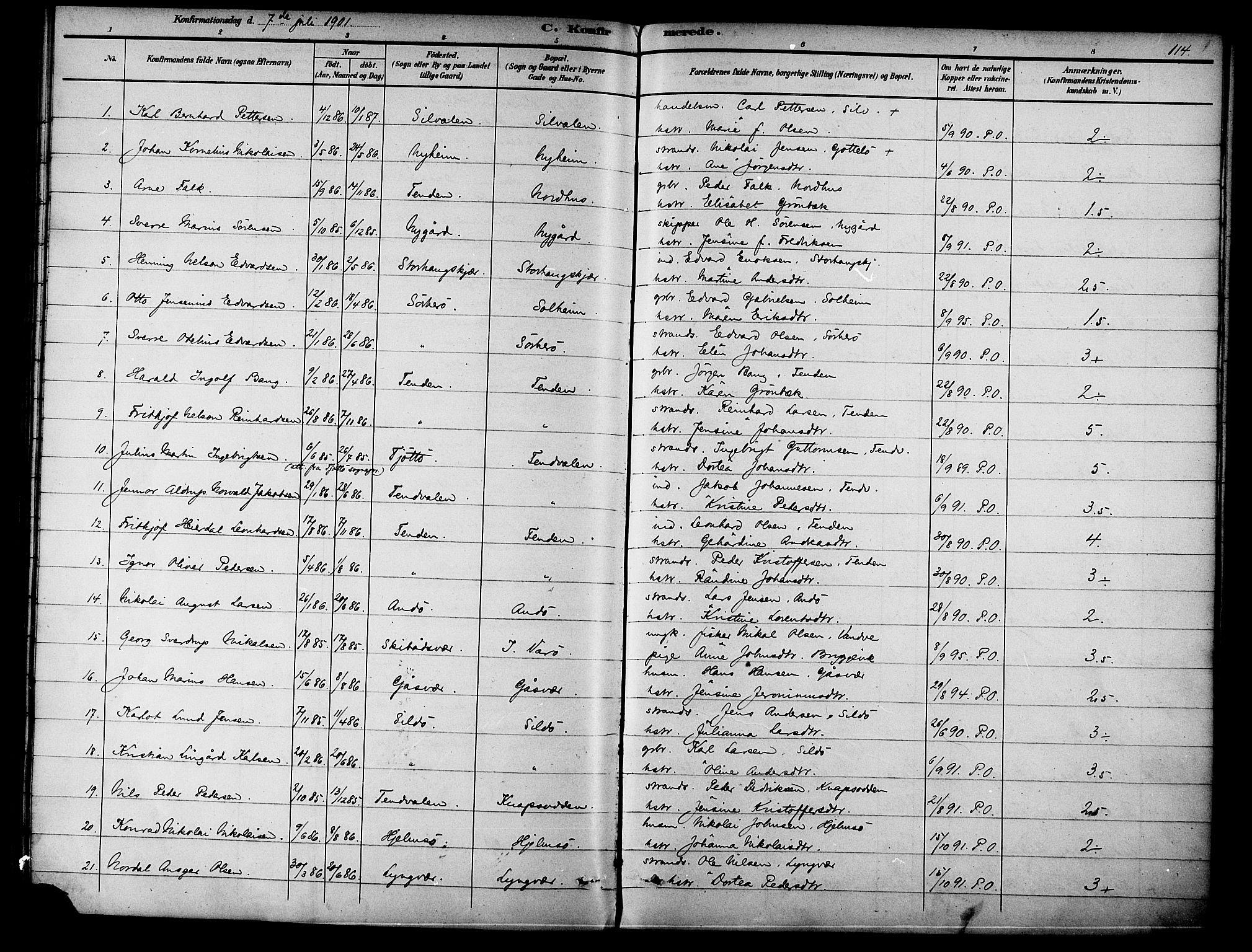 Ministerialprotokoller, klokkerbøker og fødselsregistre - Nordland, SAT/A-1459/834/L0508: Parish register (official) no. 834A06, 1892-1901, p. 114