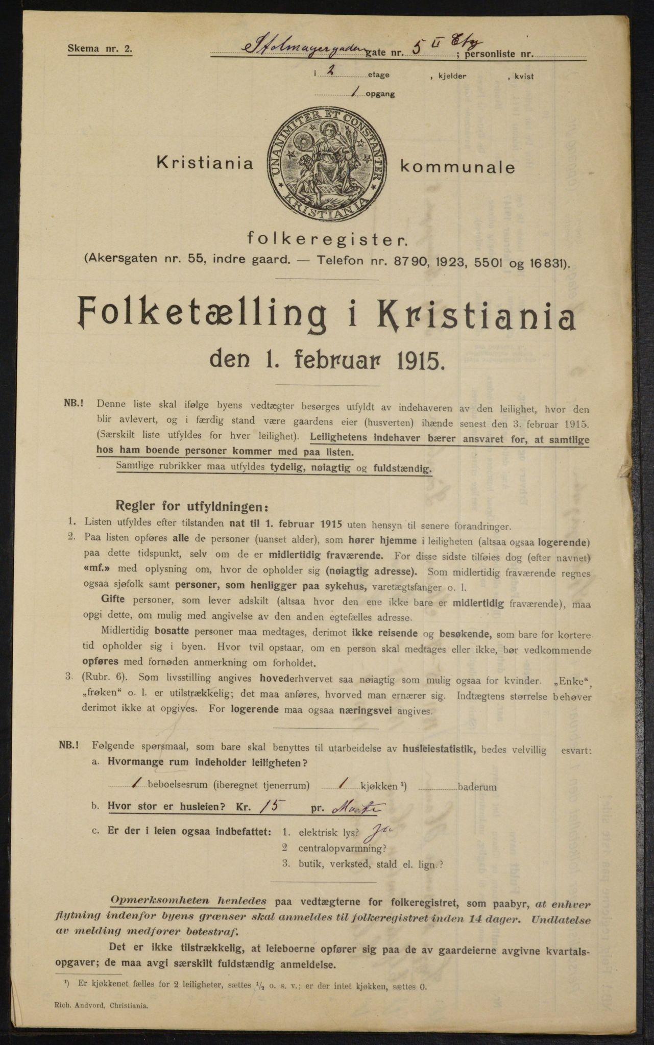 OBA, Municipal Census 1915 for Kristiania, 1915, p. 102726