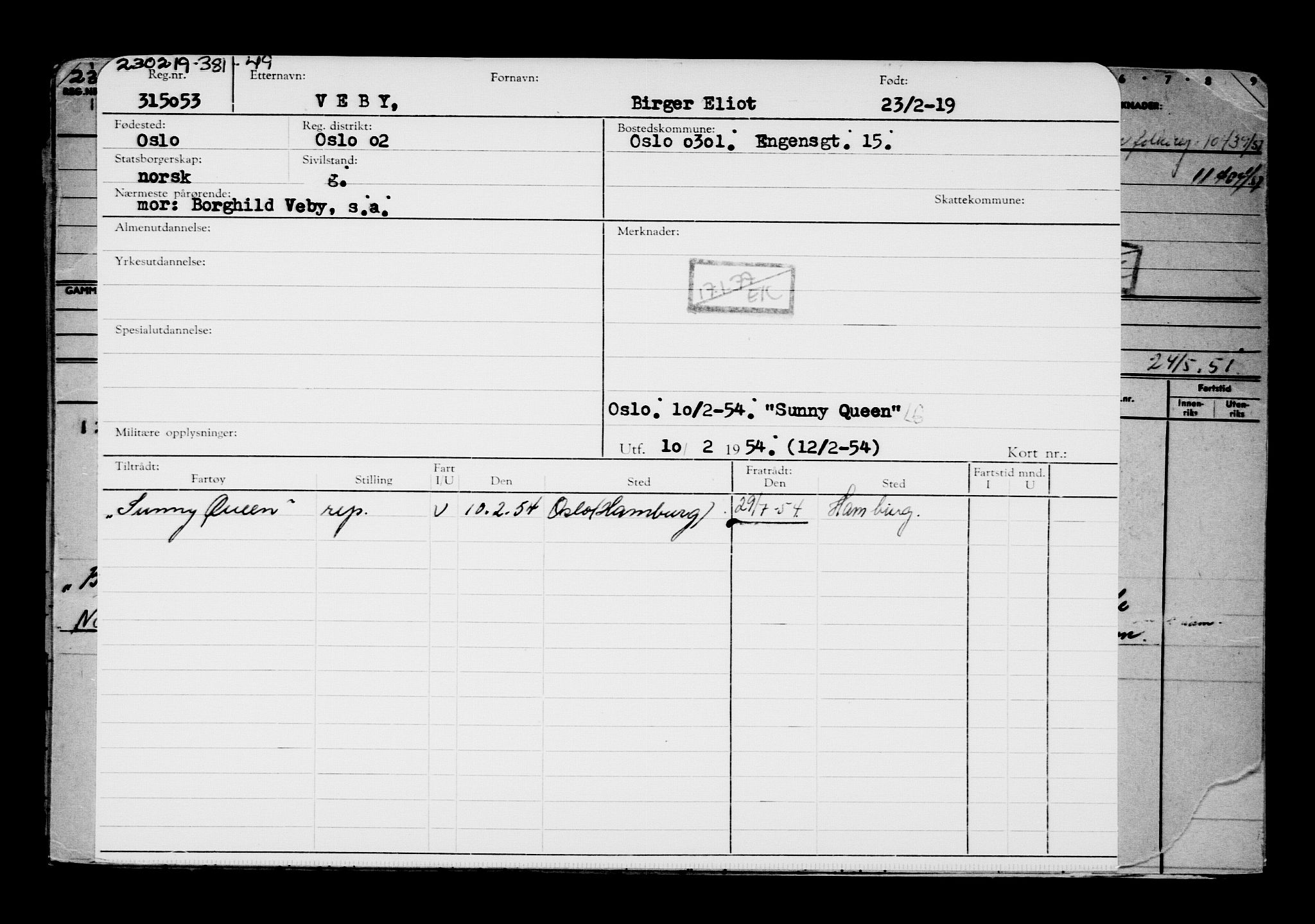 Direktoratet for sjømenn, AV/RA-S-3545/G/Gb/L0166: Hovedkort, 1919, p. 500