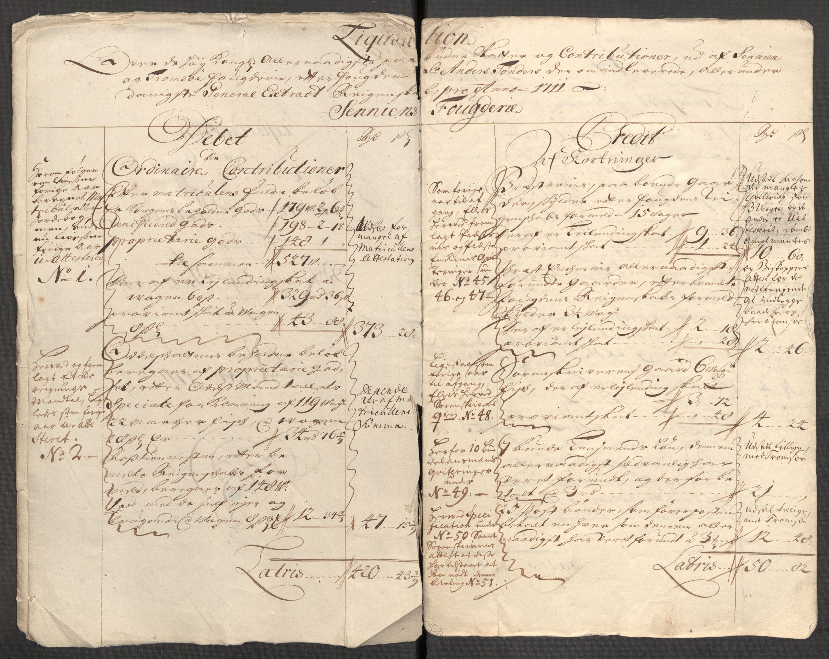 Rentekammeret inntil 1814, Reviderte regnskaper, Fogderegnskap, AV/RA-EA-4092/R68/L4758: Fogderegnskap Senja og Troms, 1711-1712, p. 8