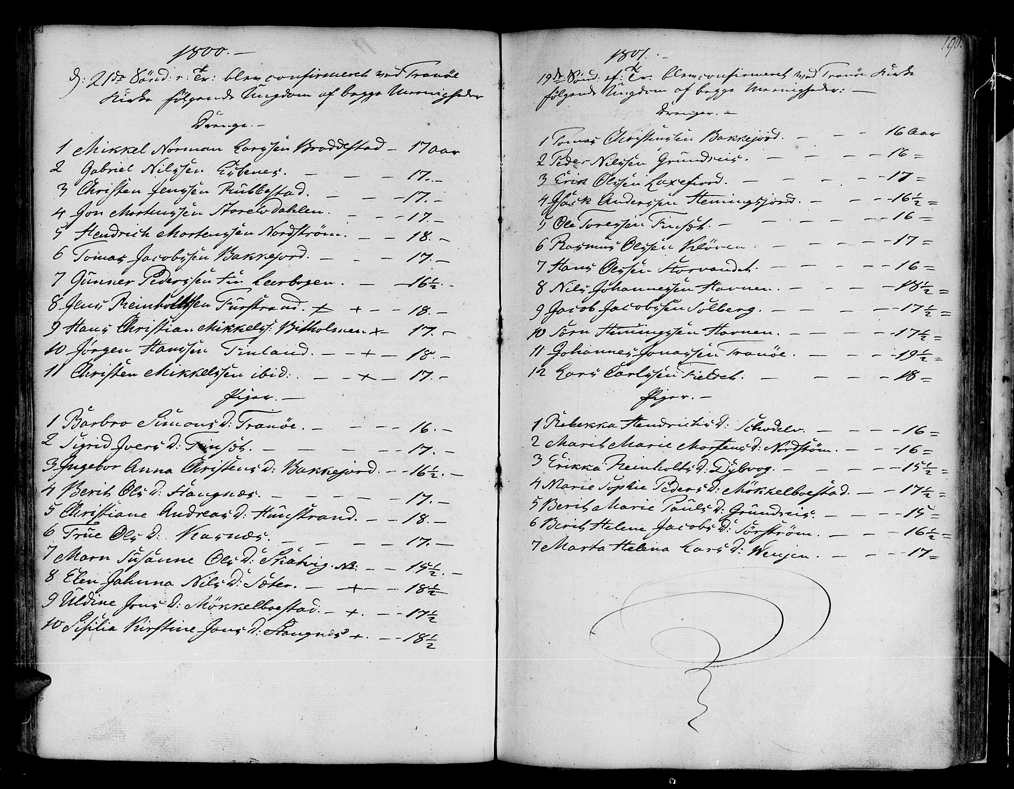 Tranøy sokneprestkontor, SATØ/S-1313/I/Ia/Iaa/L0002kirke: Parish register (official) no. 2, 1773-1806, p. 190