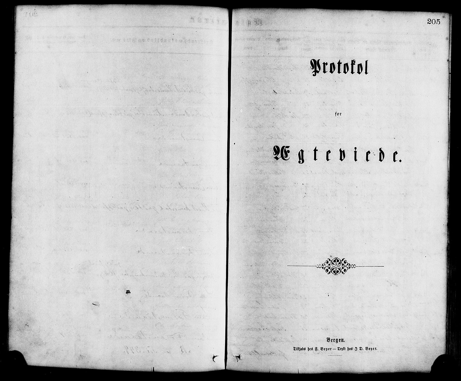 Davik sokneprestembete, SAB/A-79701/H/Haa/Haaa/L0006: Parish register (official) no. A 6, 1867-1881, p. 205