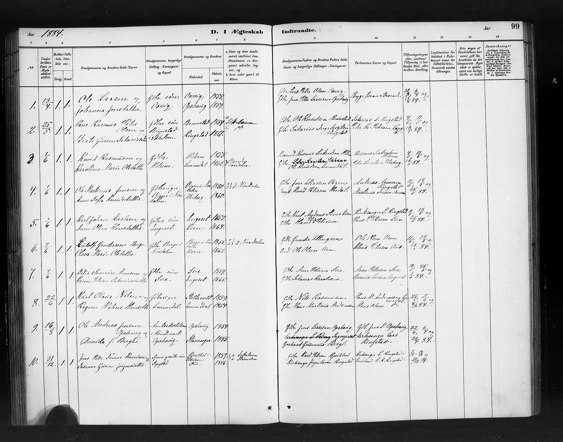 Ministerialprotokoller, klokkerbøker og fødselsregistre - Møre og Romsdal, SAT/A-1454/520/L0283: Parish register (official) no. 520A12, 1882-1898, p. 99