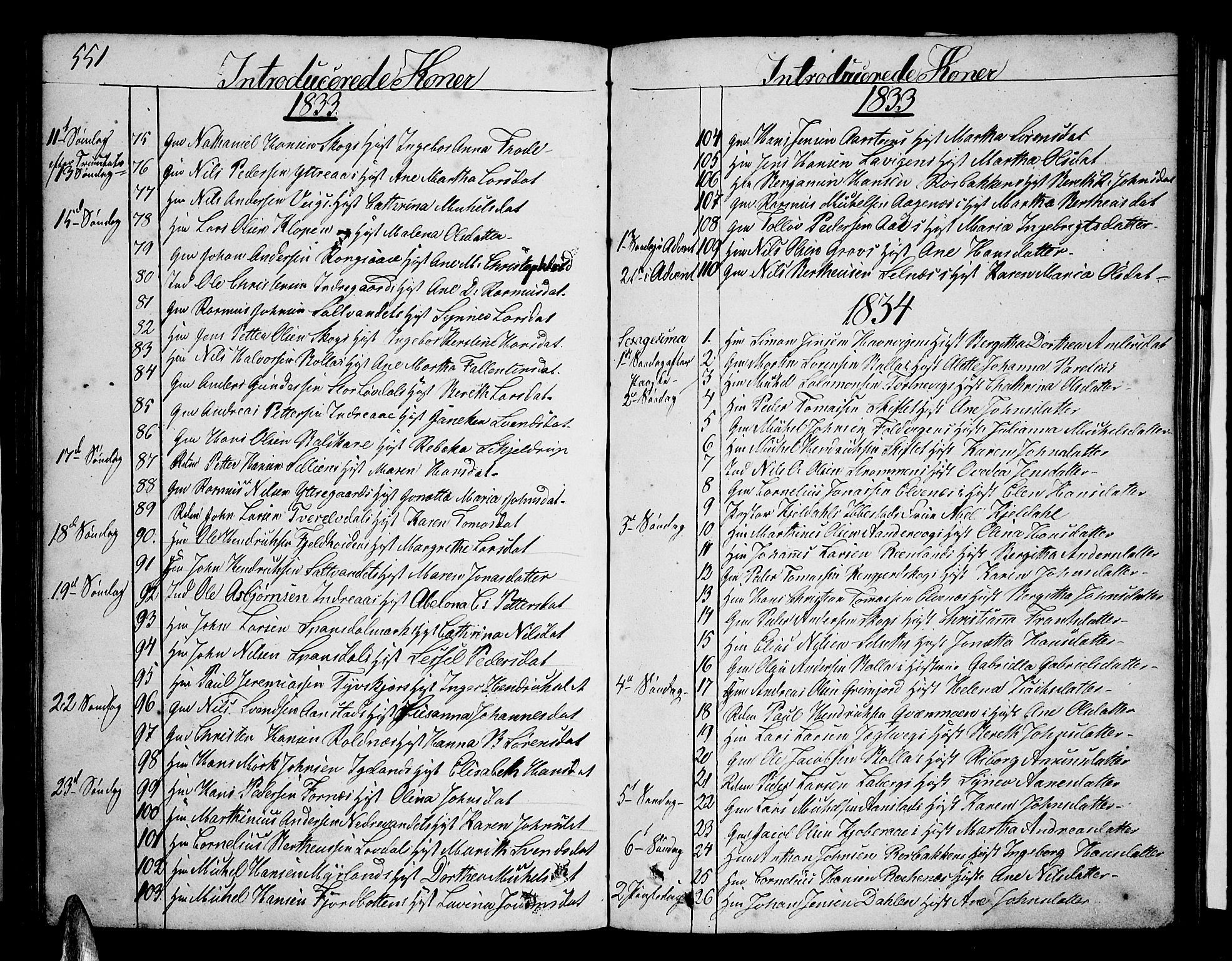 Ibestad sokneprestembete, SATØ/S-0077/H/Ha/Hab/L0003klokker: Parish register (copy) no. 3, 1833-1852, p. 551