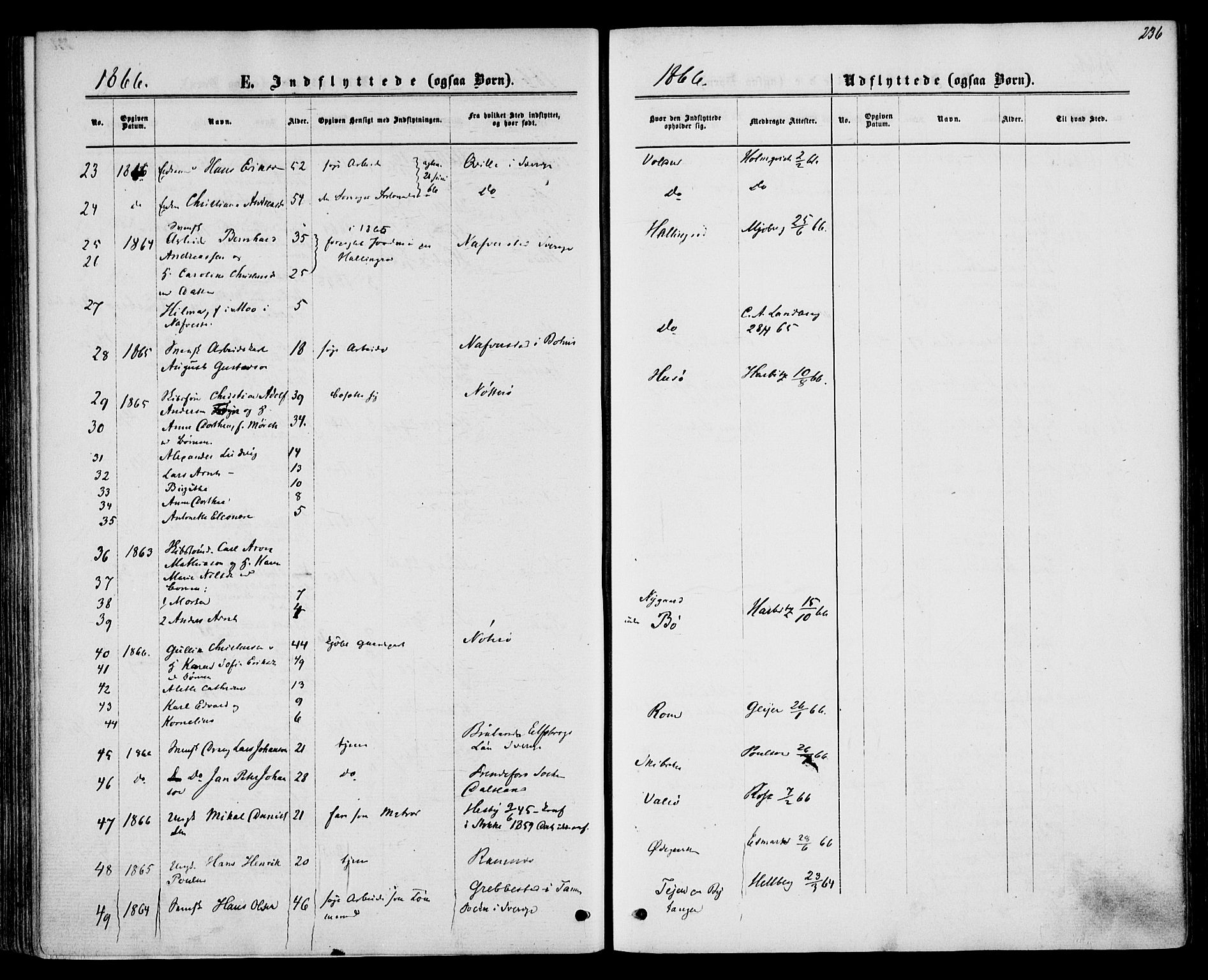 Sem kirkebøker, AV/SAKO-A-5/F/Fa/L0008: Parish register (official) no. I 8, 1866-1873, p. 236