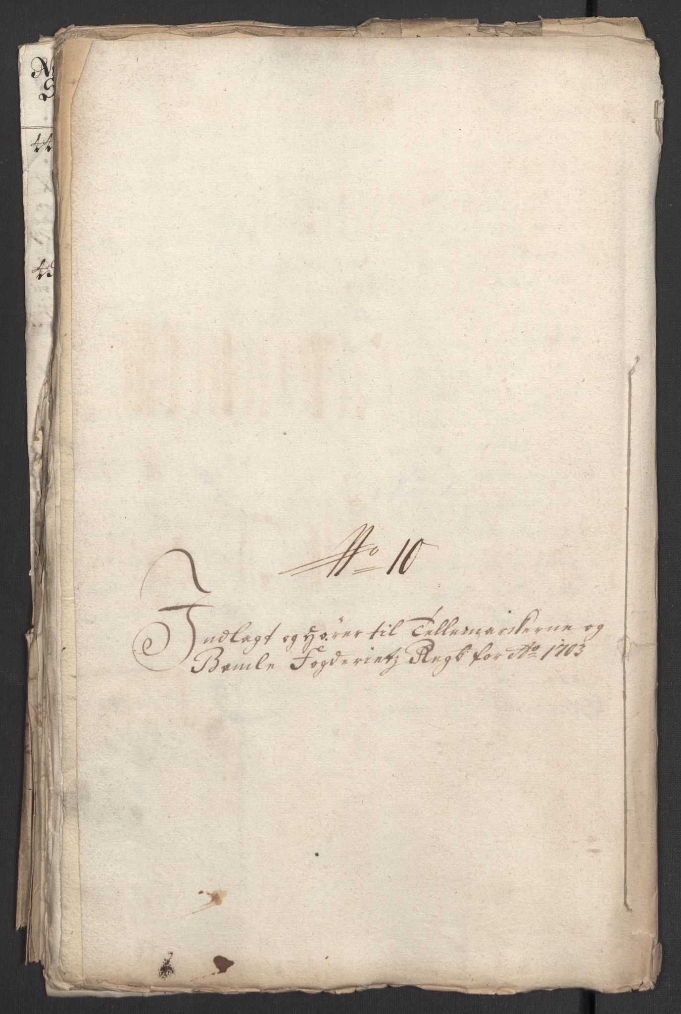 Rentekammeret inntil 1814, Reviderte regnskaper, Fogderegnskap, AV/RA-EA-4092/R36/L2109: Fogderegnskap Øvre og Nedre Telemark og Bamble, 1703, p. 238