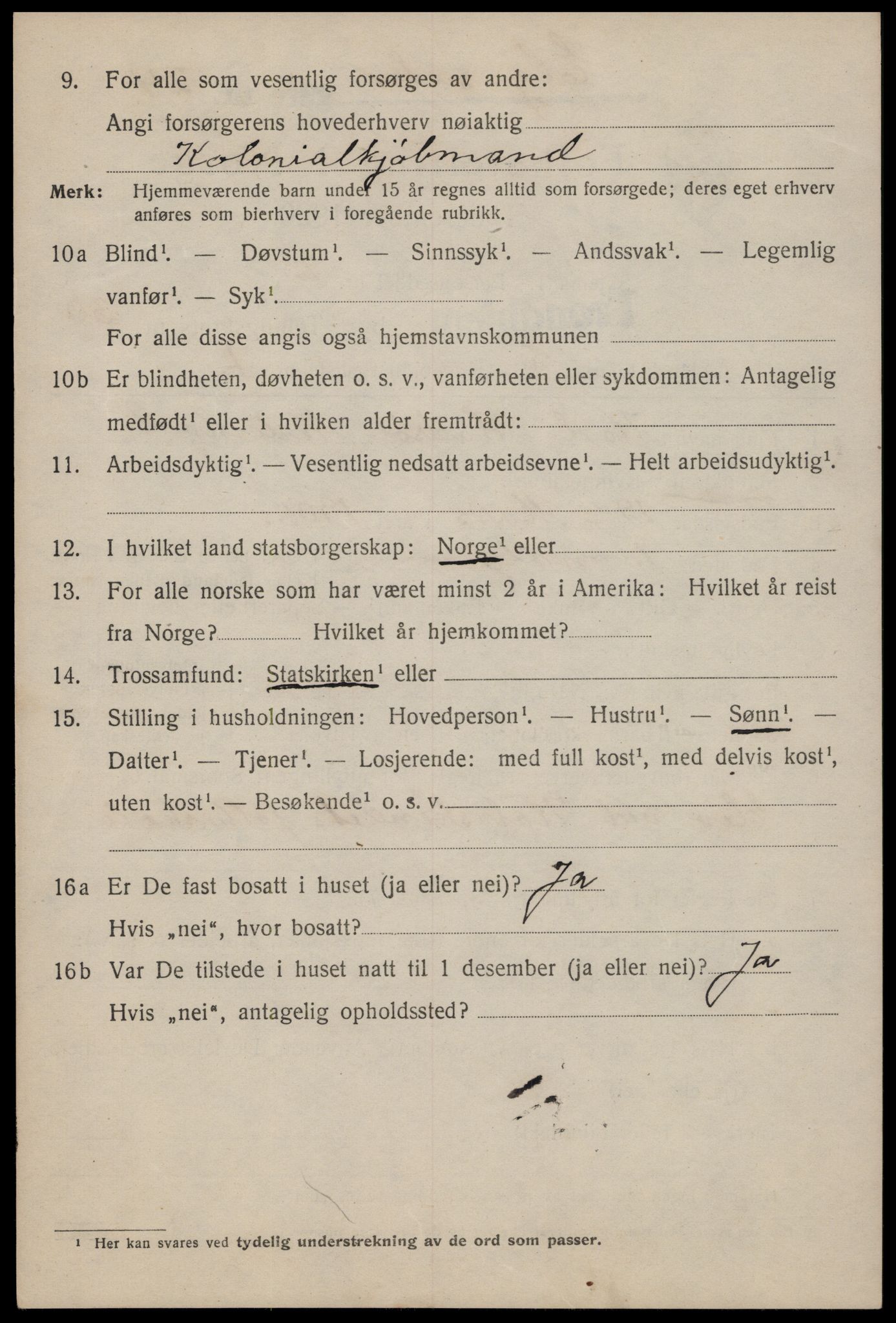 SAT, 1920 census for Trondheim, 1920, p. 73731