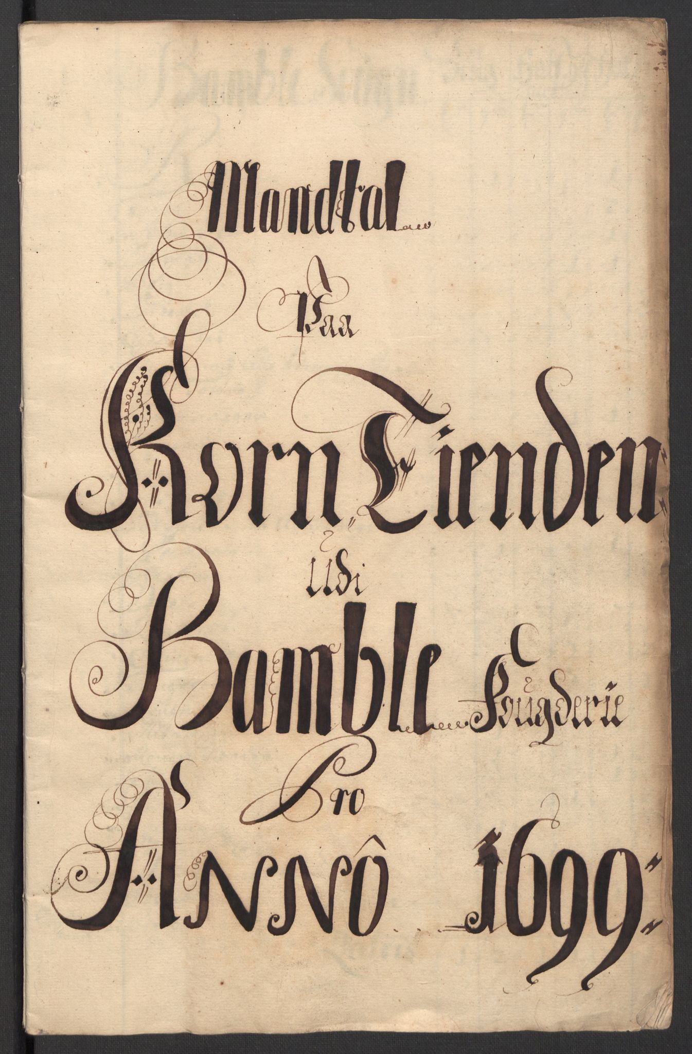 Rentekammeret inntil 1814, Reviderte regnskaper, Fogderegnskap, RA/EA-4092/R36/L2101: Fogderegnskap Øvre og Nedre Telemark og Bamble, 1699, p. 70