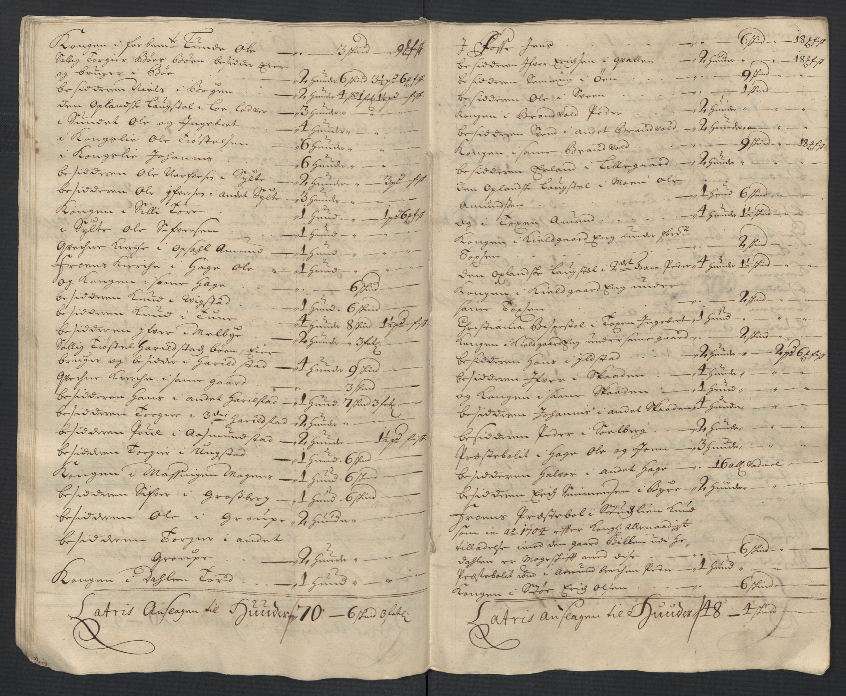 Rentekammeret inntil 1814, Reviderte regnskaper, Fogderegnskap, AV/RA-EA-4092/R17/L1178: Fogderegnskap Gudbrandsdal, 1705-1707, p. 221