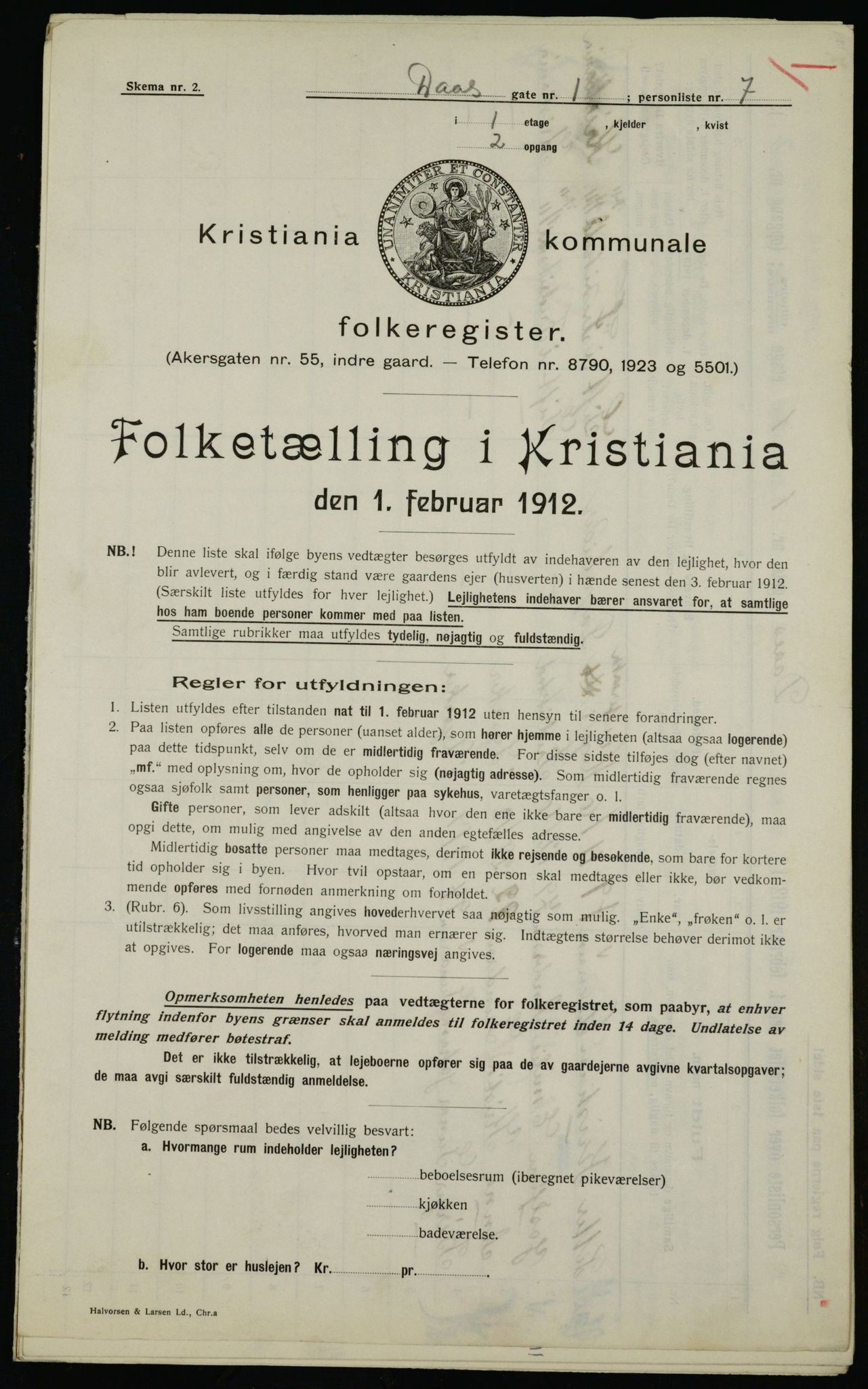 OBA, Municipal Census 1912 for Kristiania, 1912, p. 17792