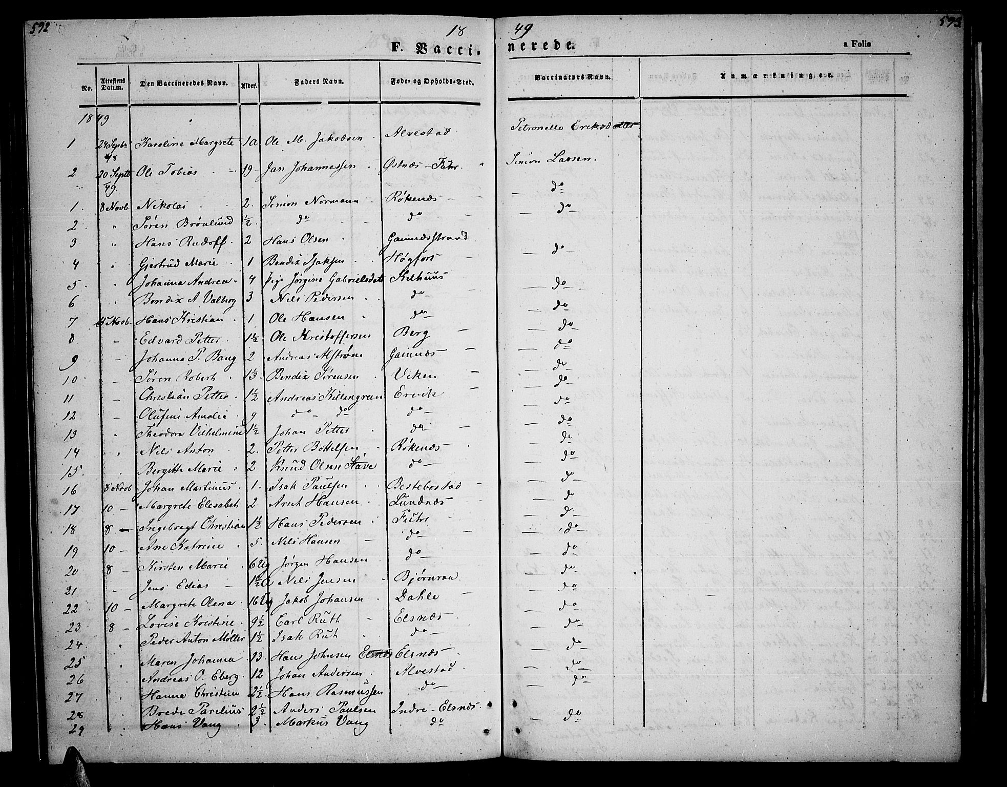 Trondenes sokneprestkontor, SATØ/S-1319/H/Hb/L0006klokker: Parish register (copy) no. 6, 1845-1855, p. 592-593