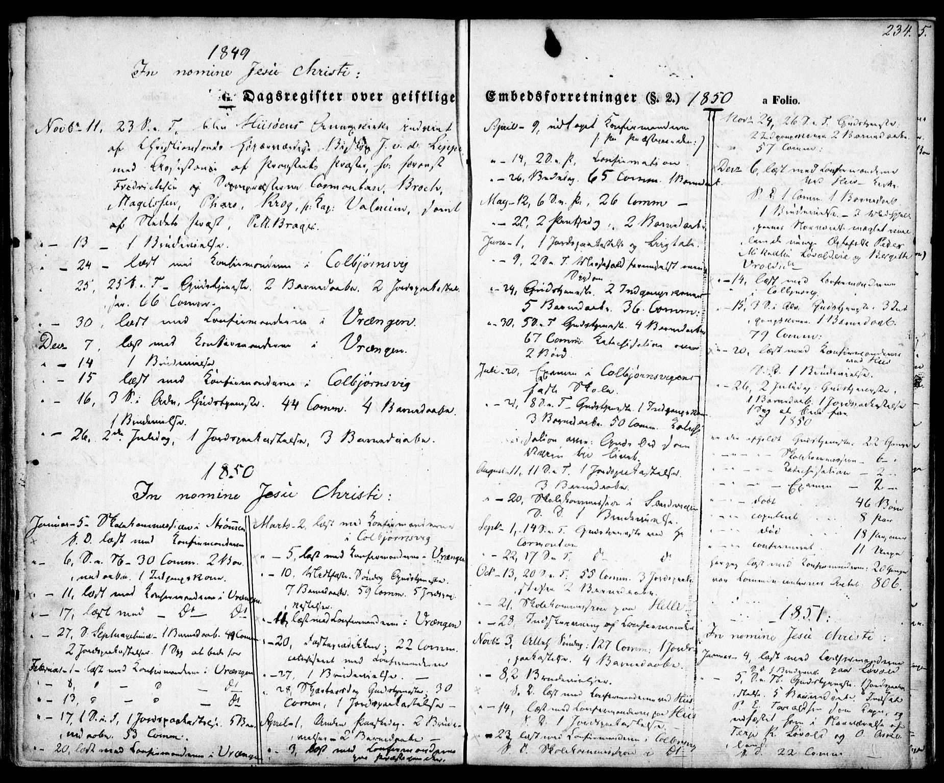 Hisøy sokneprestkontor, SAK/1111-0020/F/Fa/L0001: Parish register (official) no. A 1, 1849-1871, p. 234
