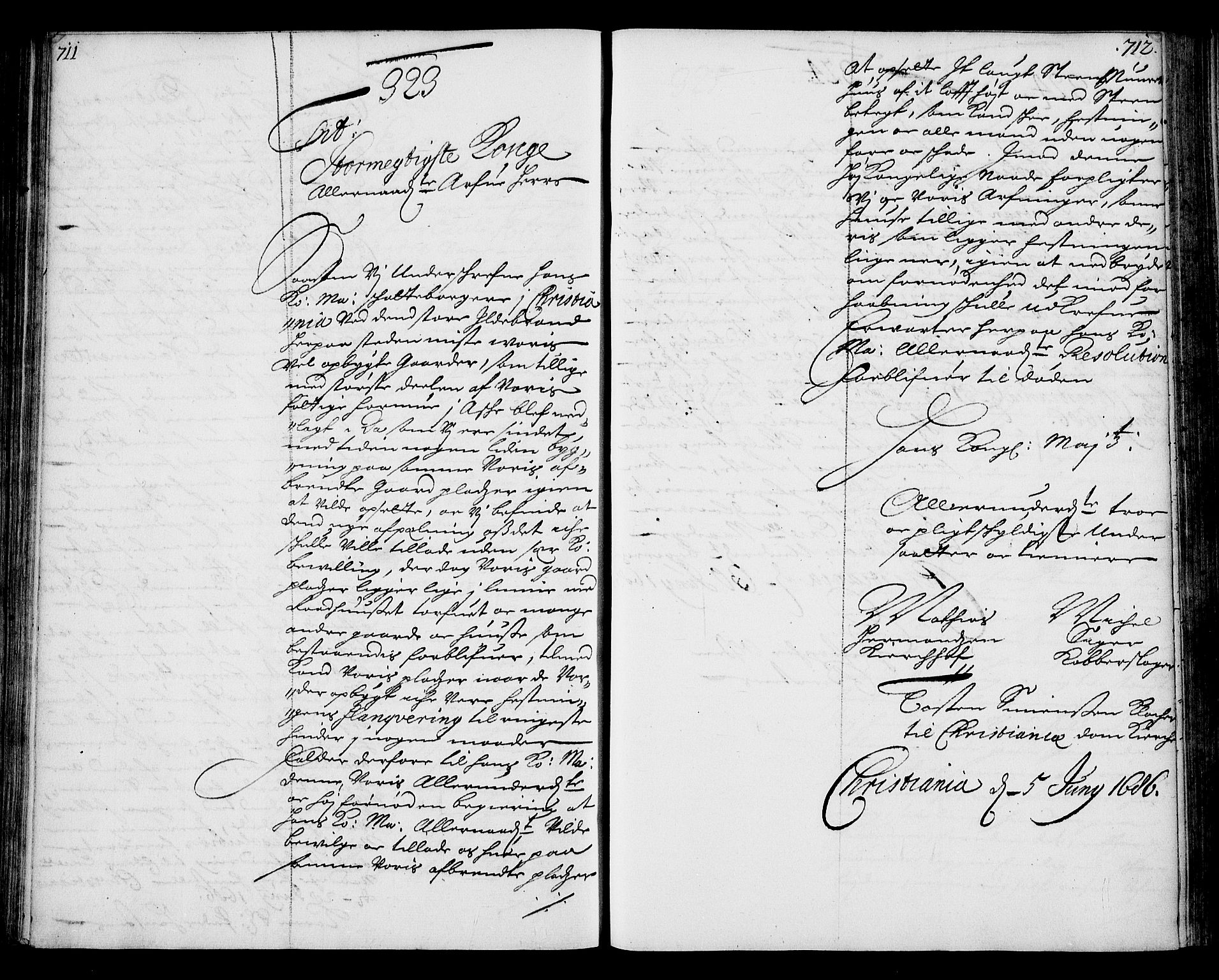 Stattholderembetet 1572-1771, AV/RA-EA-2870/Ae/L0002: Supplikasjons- og resolusjonsprotokoll, 1686, p. 711-712