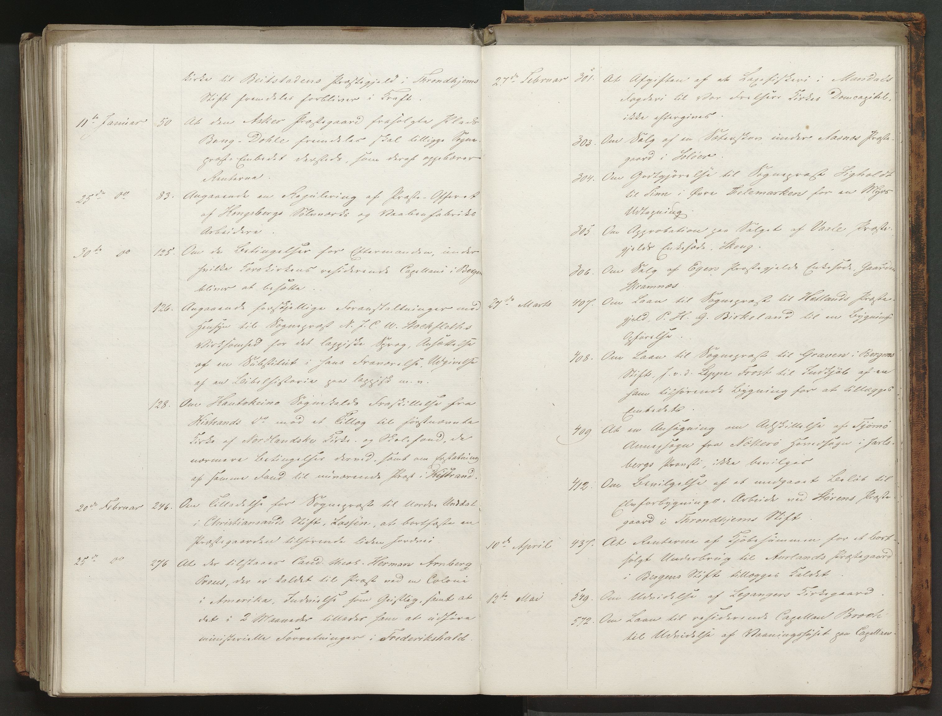 Statsrådssekretariatet, AV/RA-S-1001/A/Ab/L0073: Kgl. res. 1. halvår, 1851